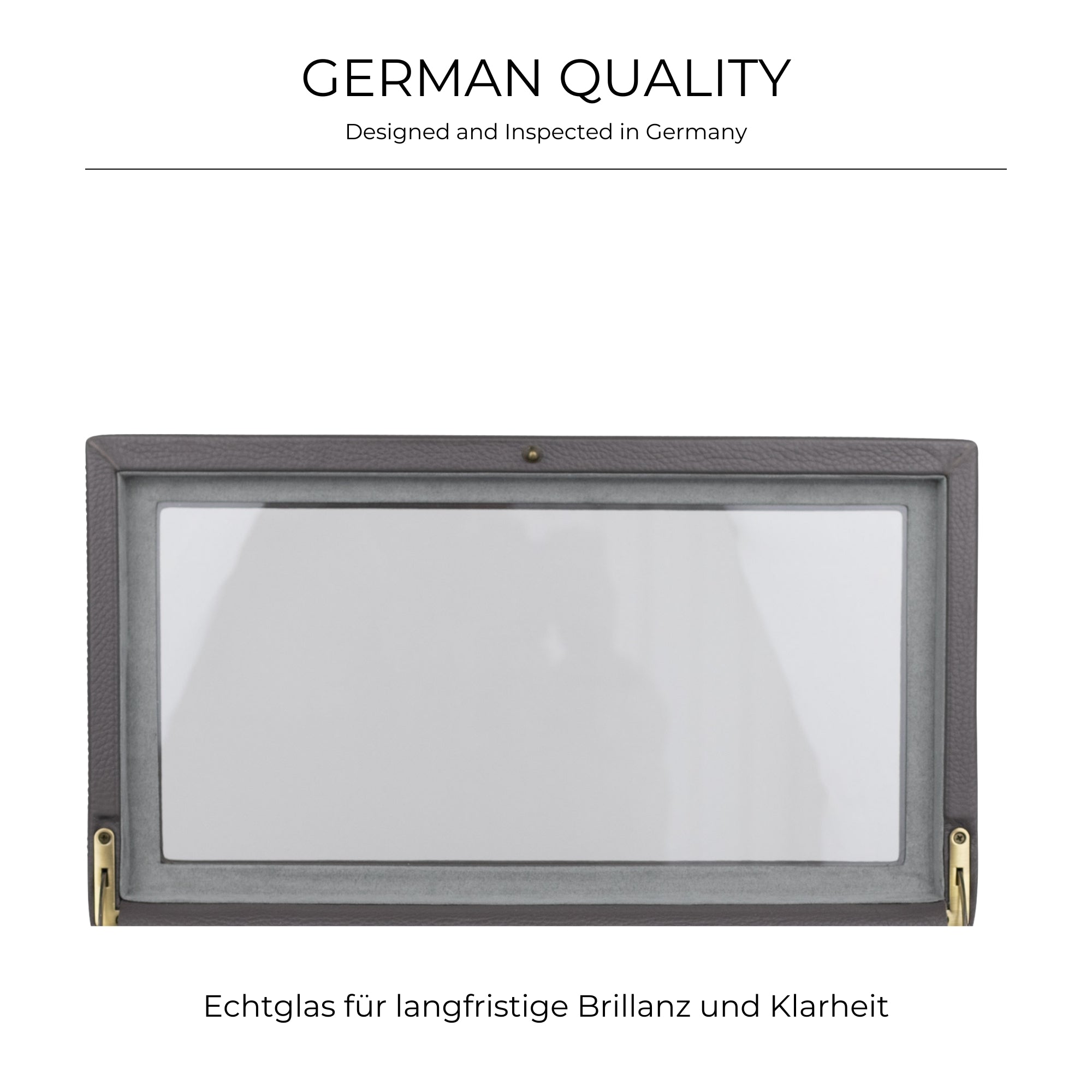 DYNASTY Uhrenbox für 8 Uhren aus Leder mit Glas