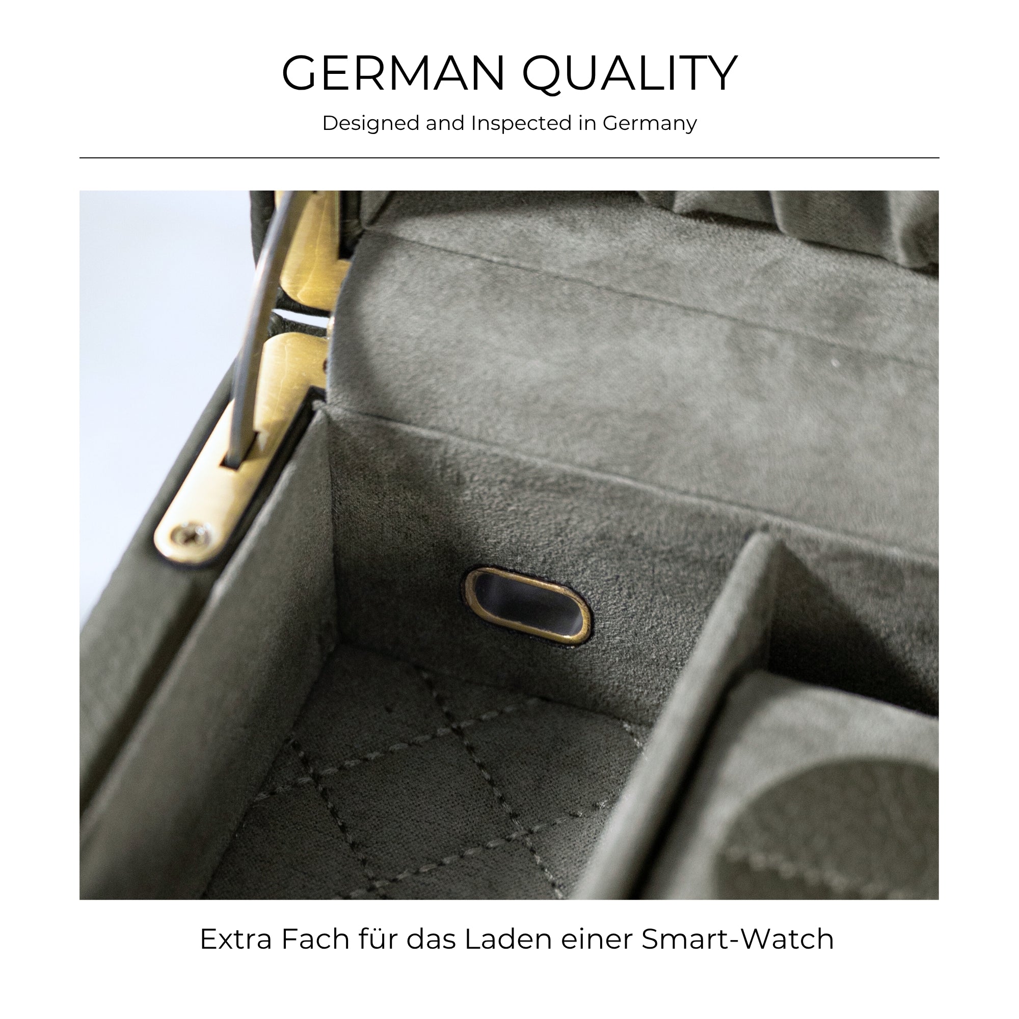 Dynasty watch box for 8 watches made of leather with glass