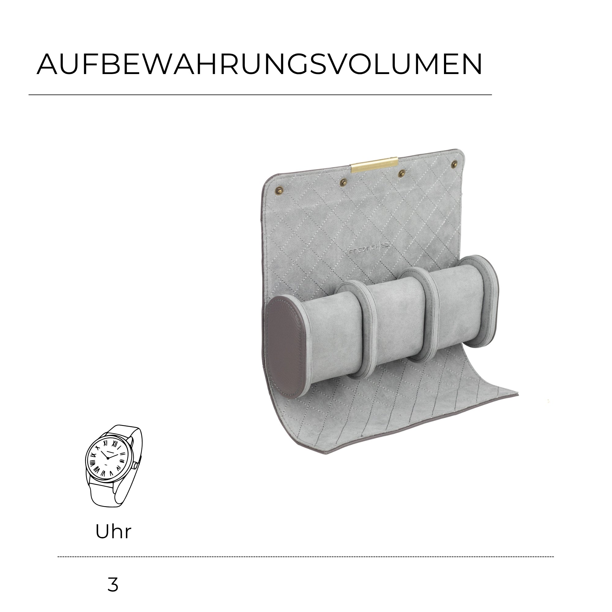 DYNASTY Uhrenrolle für 3 Uhren aus Leder