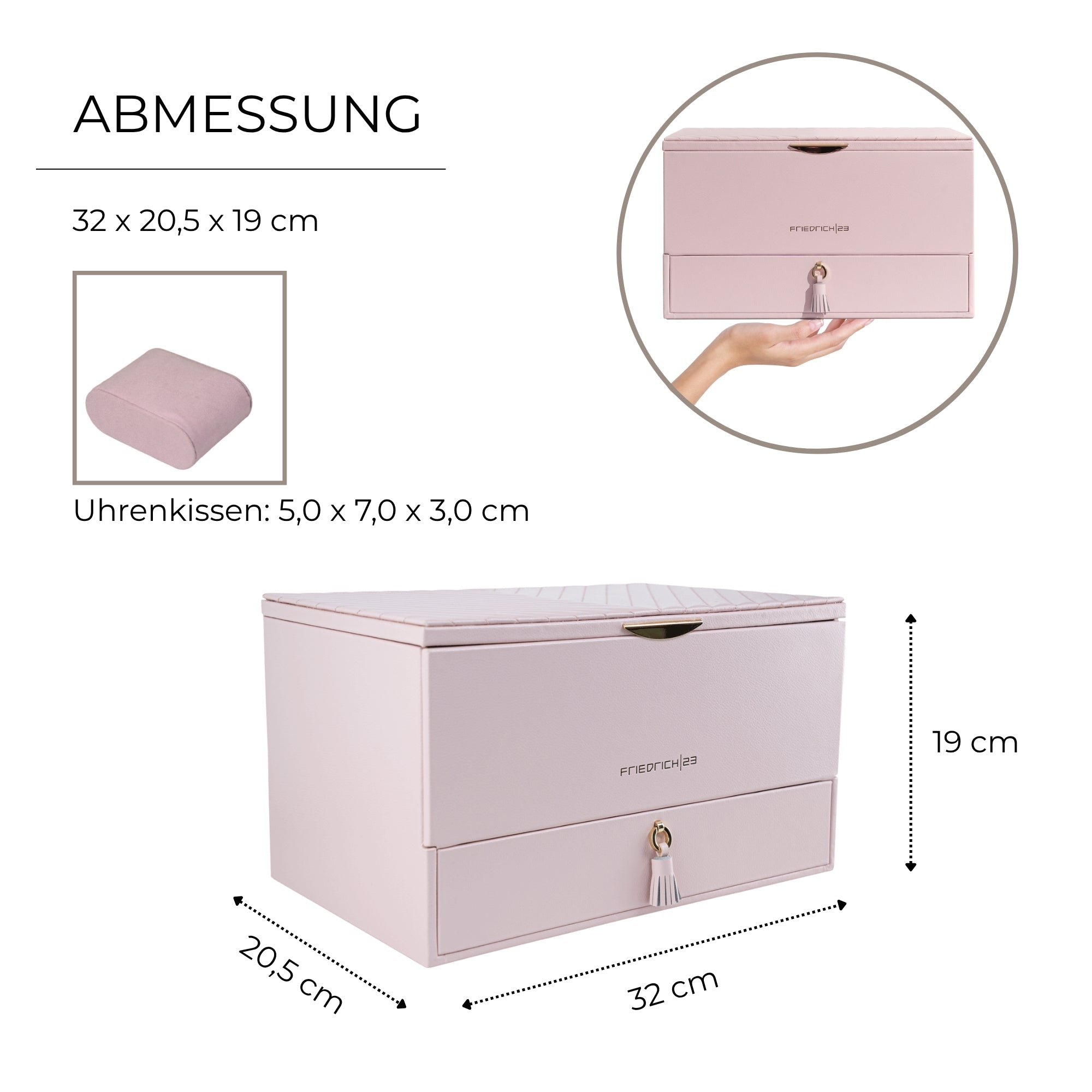 AURORA Großer Jubiläums-Schmuckkasten aus Leder