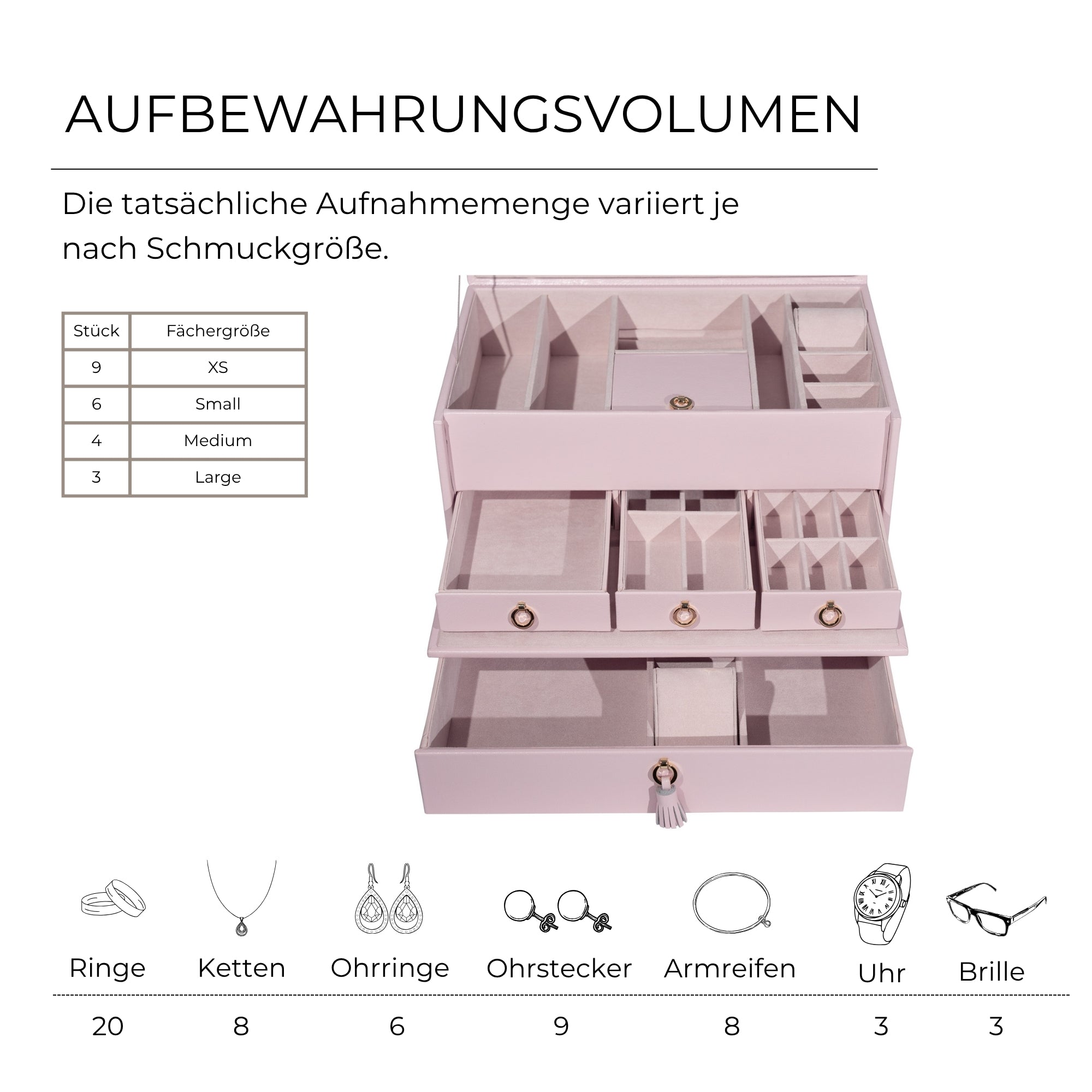AURORA Großer Jubiläums-Schmuckkasten aus Leder