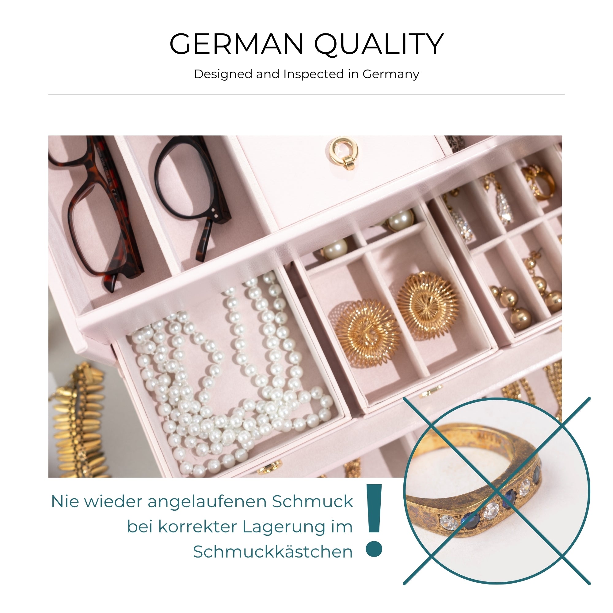 AURORA Großer Jubiläums-Schmuckkasten aus Leder