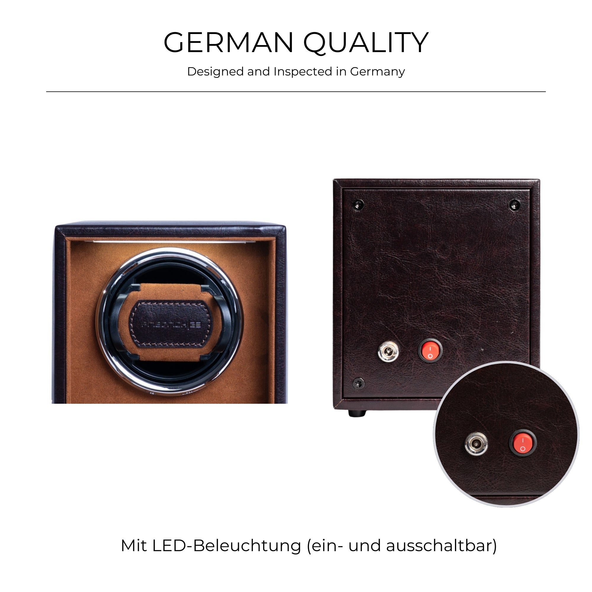 BOND Uhrenbeweger für 1 Uhr mit LED Beleuchtung