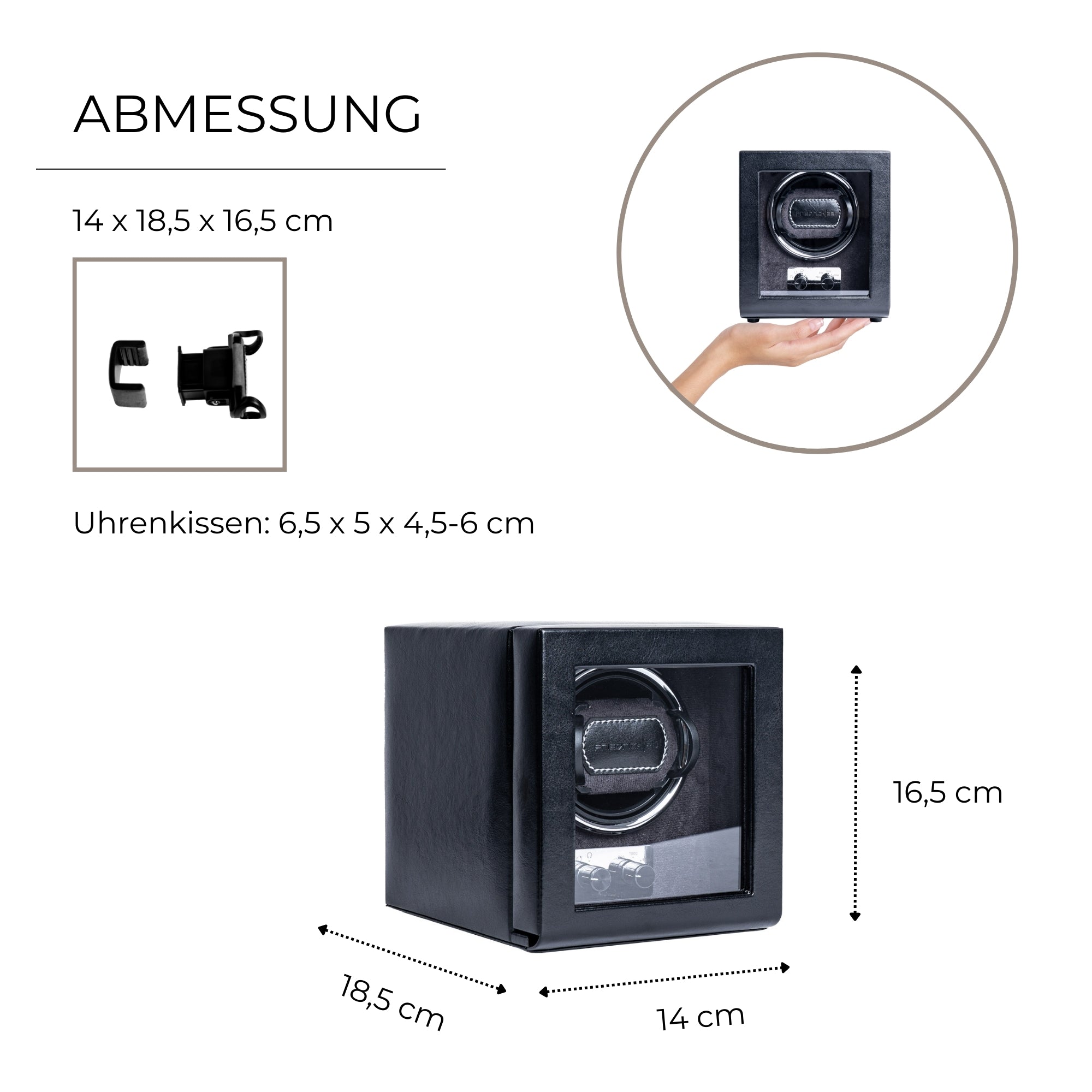 BOND Uhrenbeweger für 1 Uhr mit LED Beleuchtung