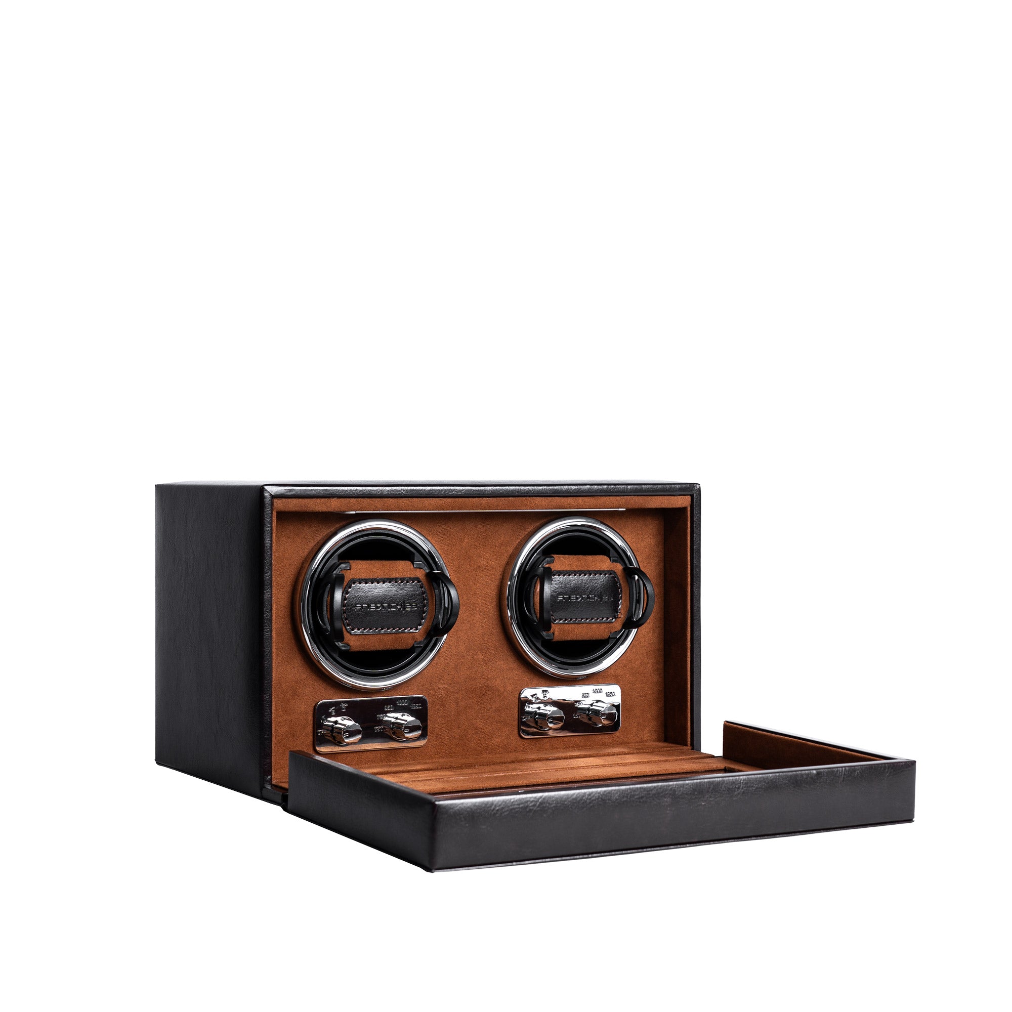 Bond watch winder for 2 watches with LED lighting