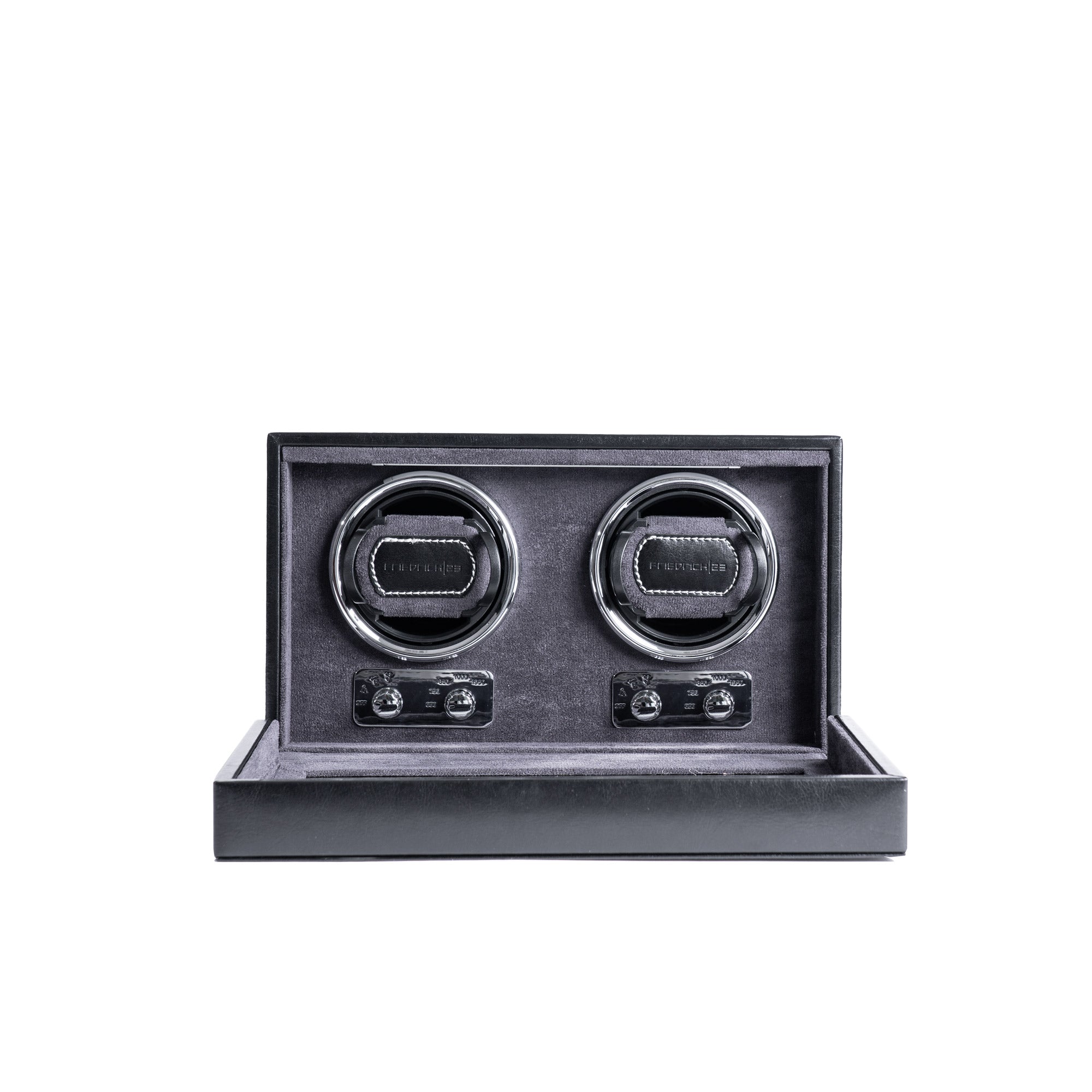 Bond watch winder for 2 watches with LED lighting