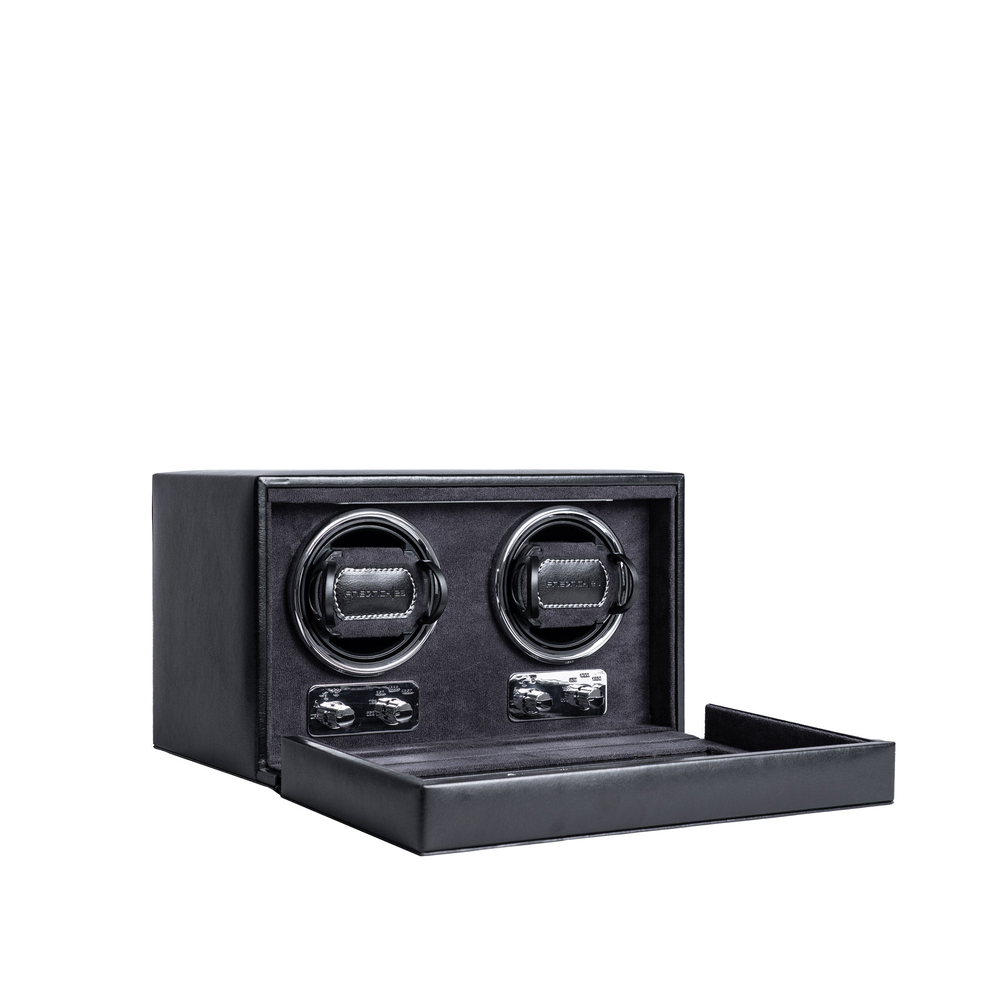 Bond watch winder for 2 watches with LED lighting