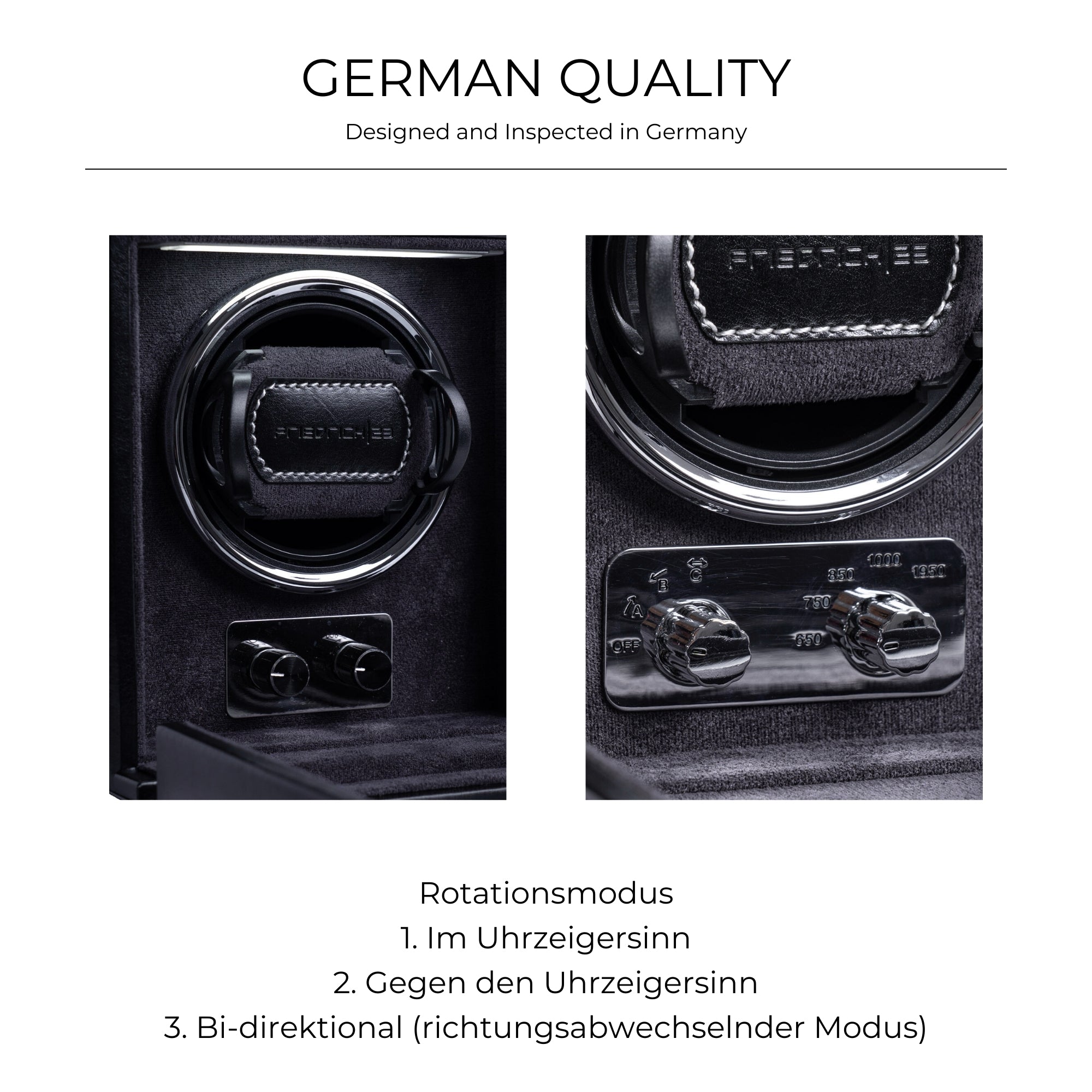 BOND Uhrenbeweger für 2 Uhren mit LED Beleuchtung