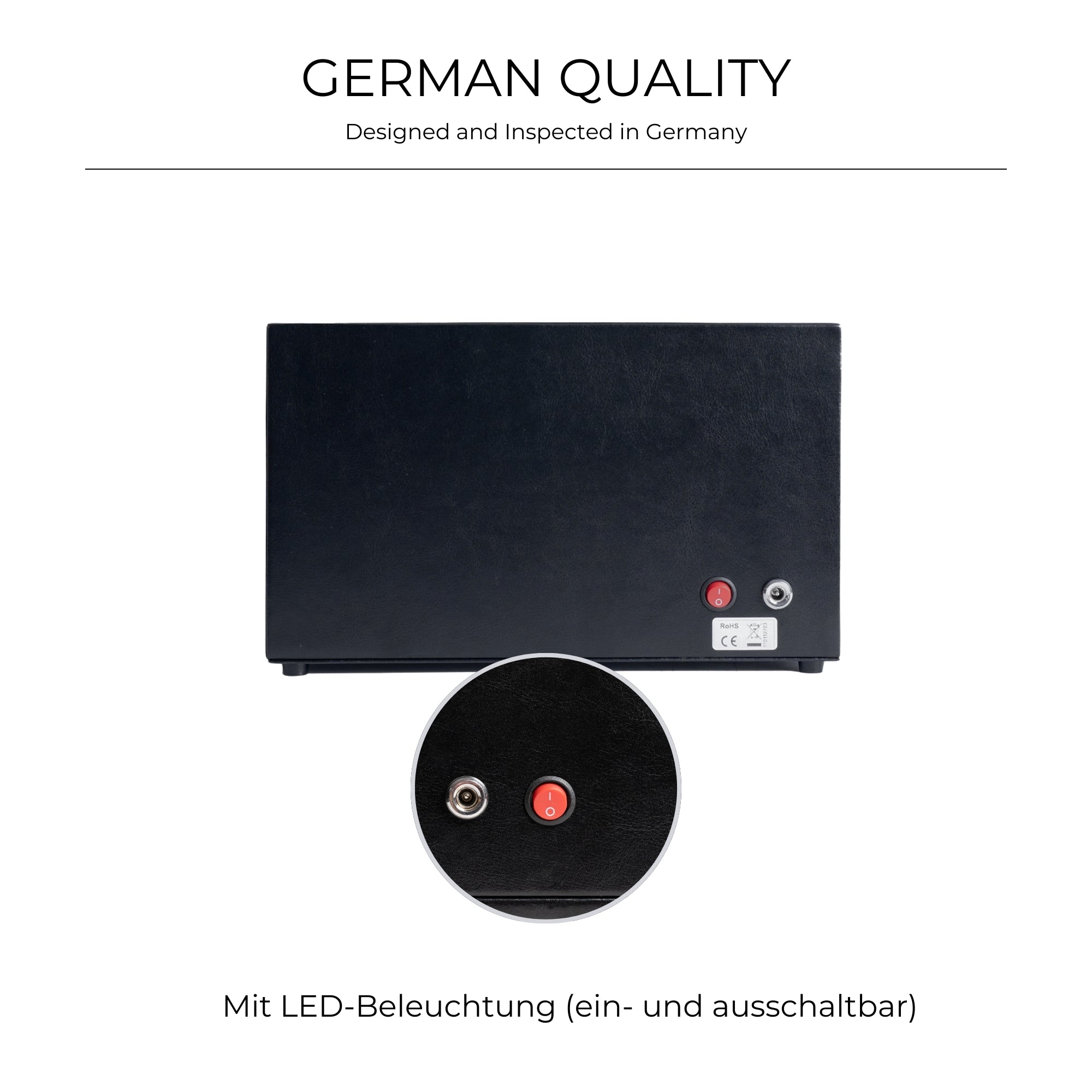 BOND Uhrenbeweger für 2 Uhren mit LED Beleuchtung