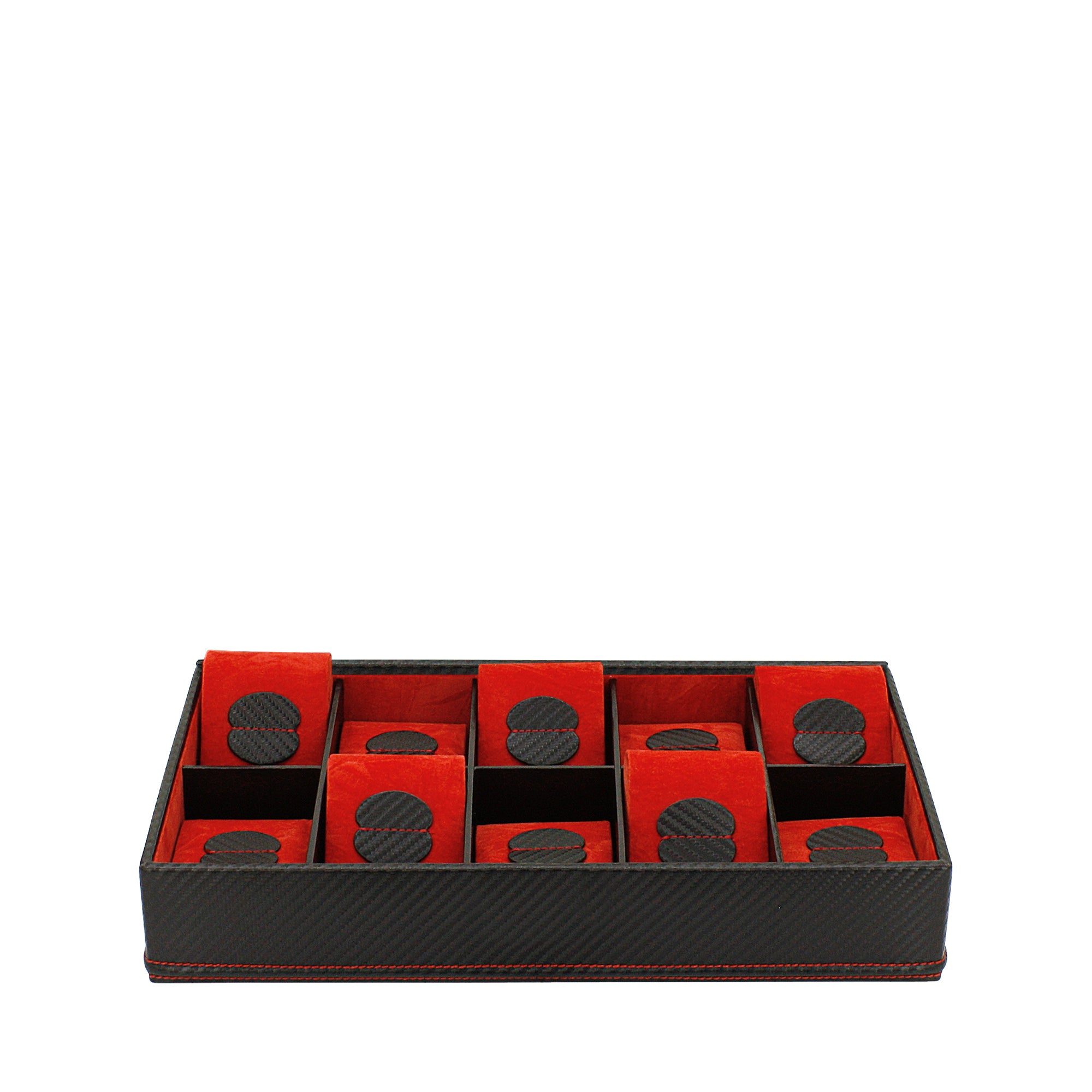 Carbon: Large watch box for 20 watches including expansion module