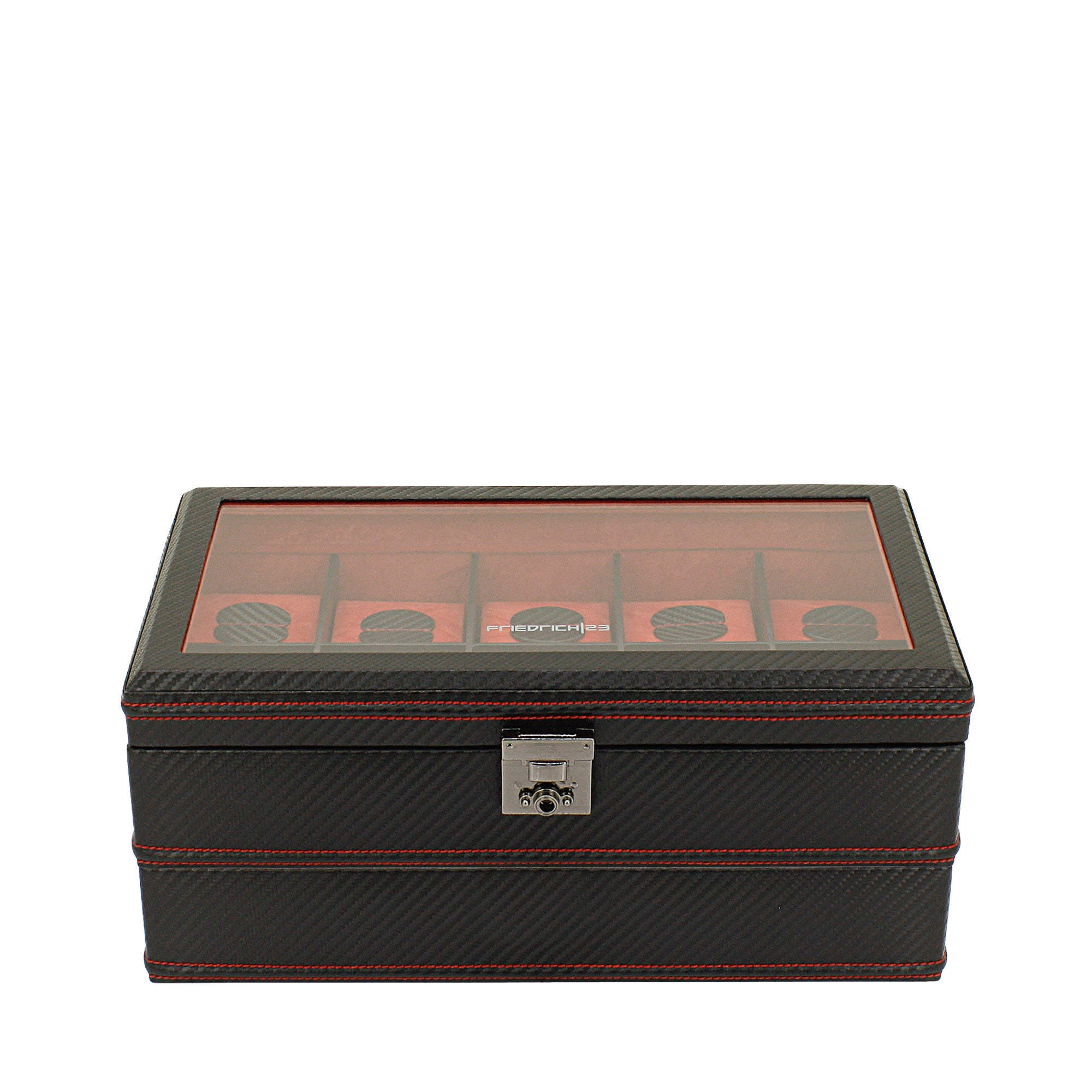 Carbon: Large watch box for 20 watches including expansion module