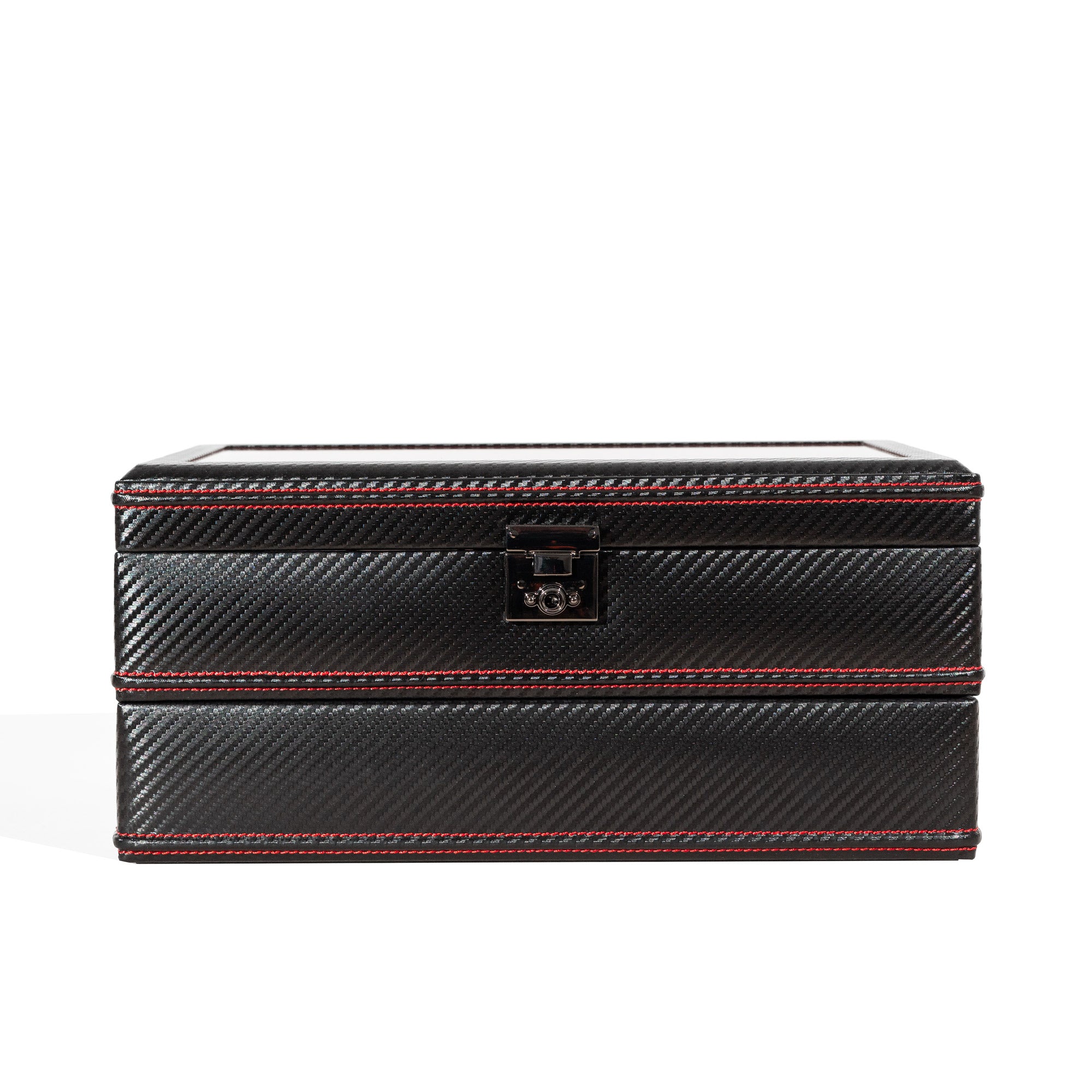 Carbon: Large watch box for 20 watches including expansion module