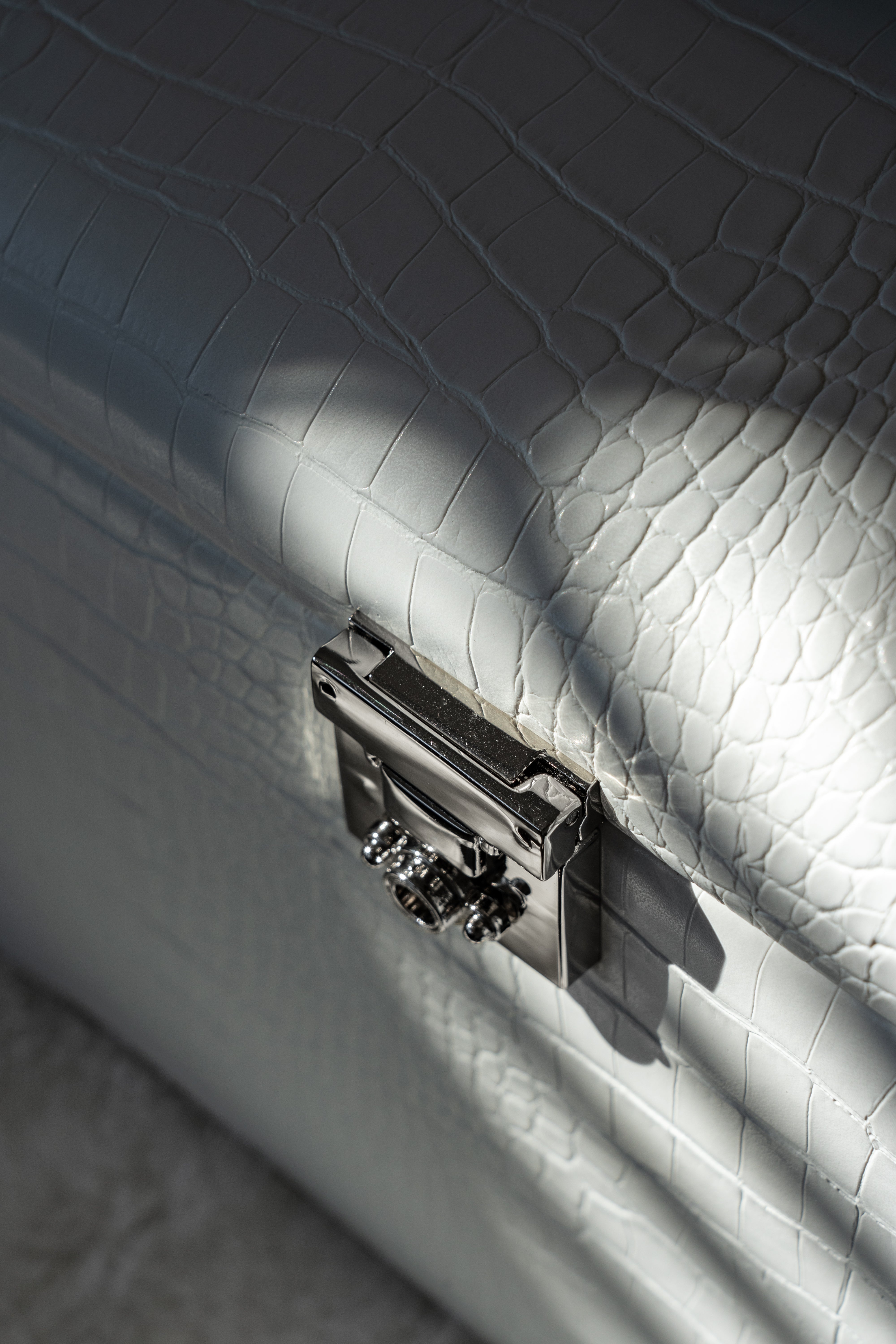 CAIMAN Großer Schmuckkasten in Kroko Optik