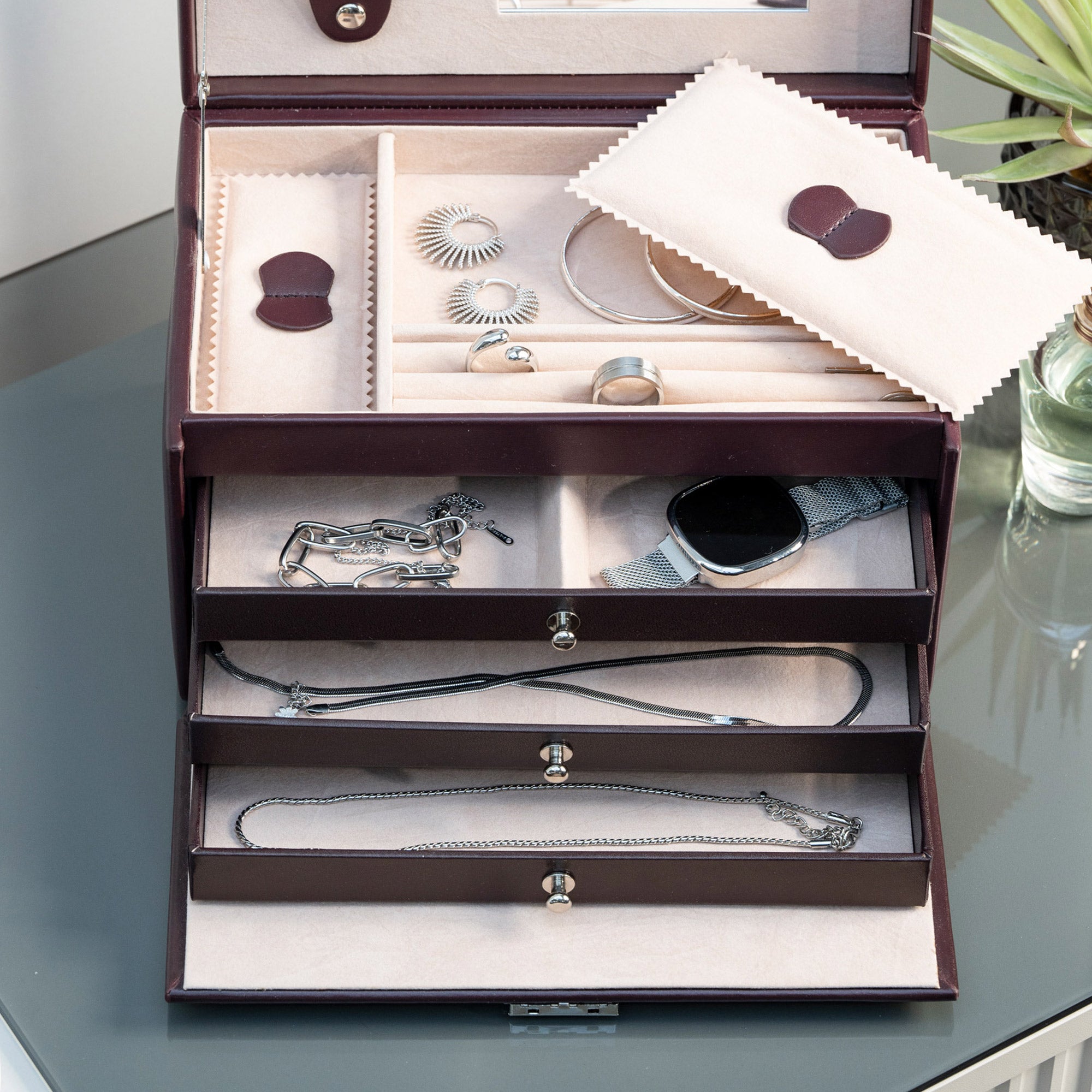 CLASSICO Schmuckkasten Glatt-Leder