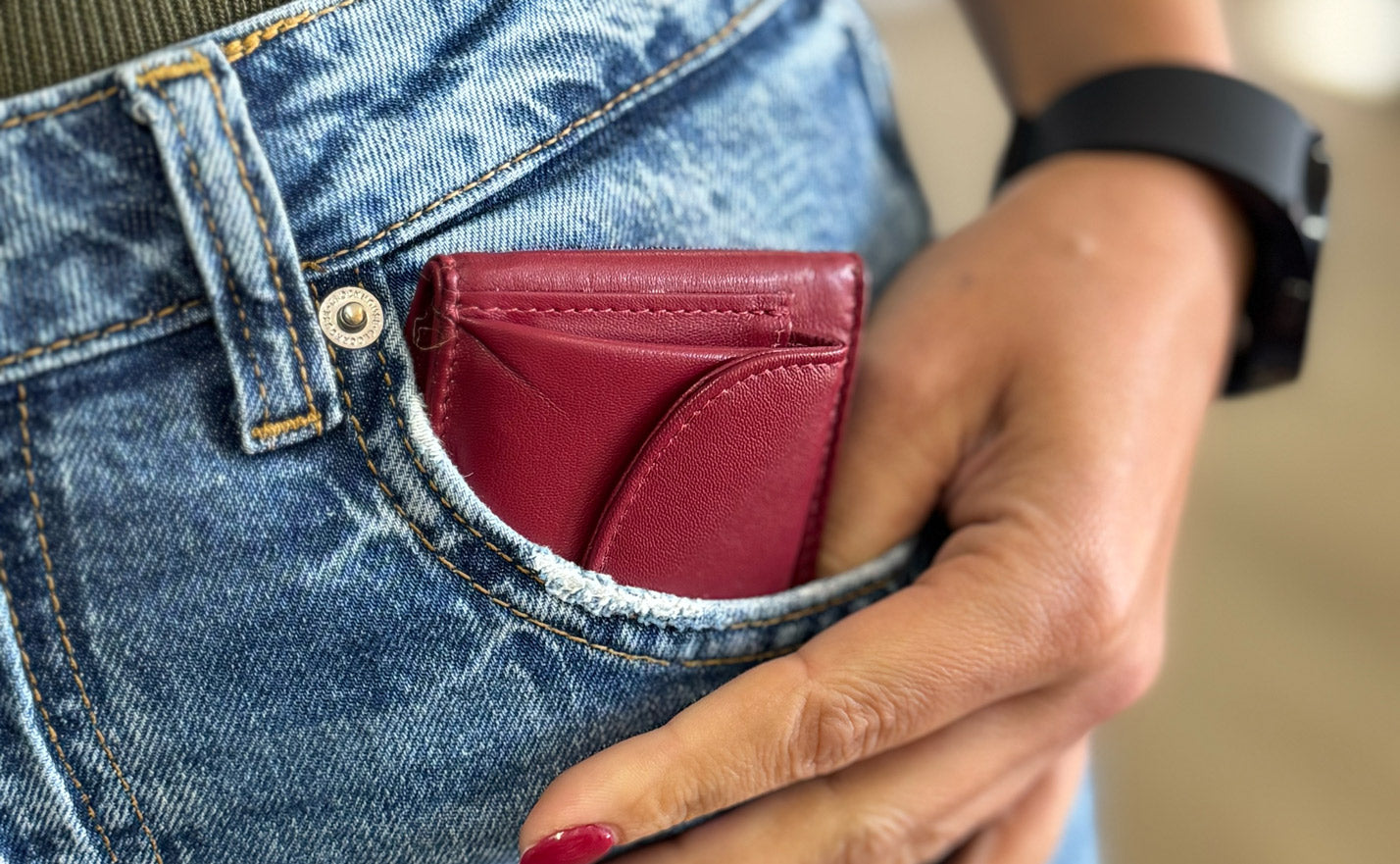 MINI Geldbörse aus Leder mit RFID
