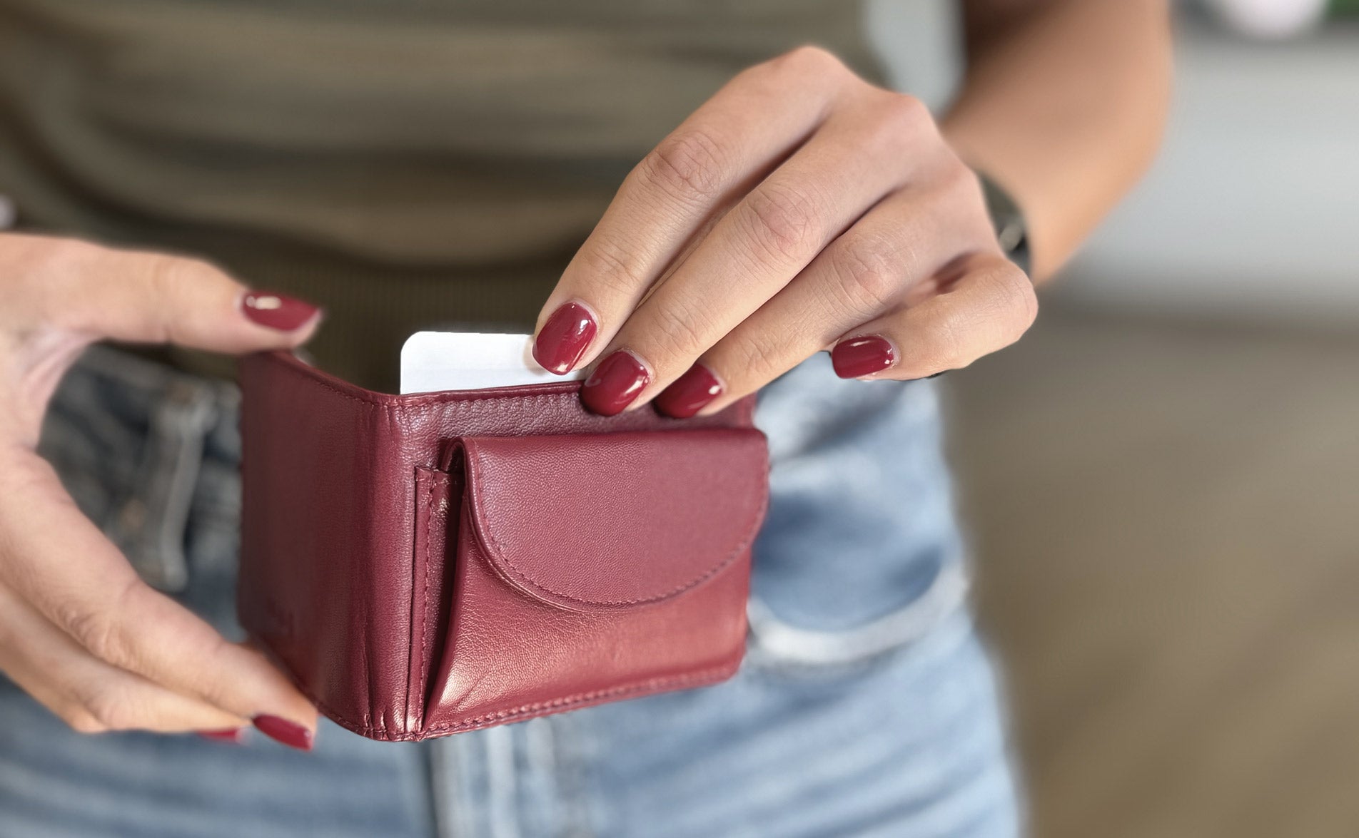 MINI Geldbörse aus Leder mit RFID