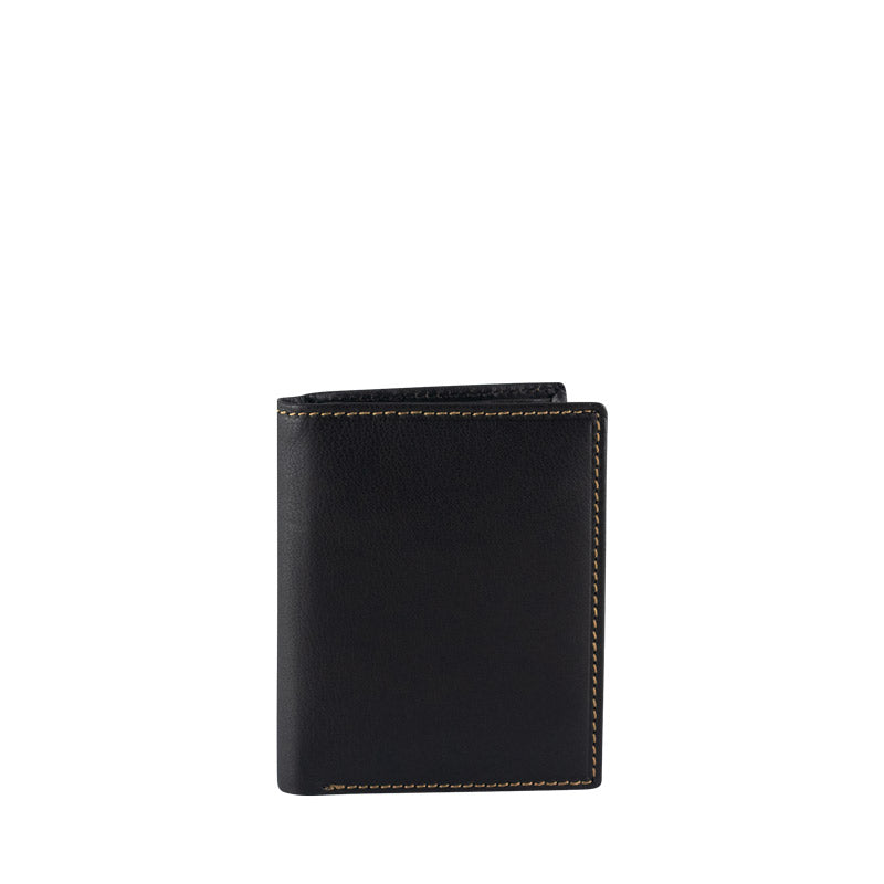 Leather wallet with RFID scan protection