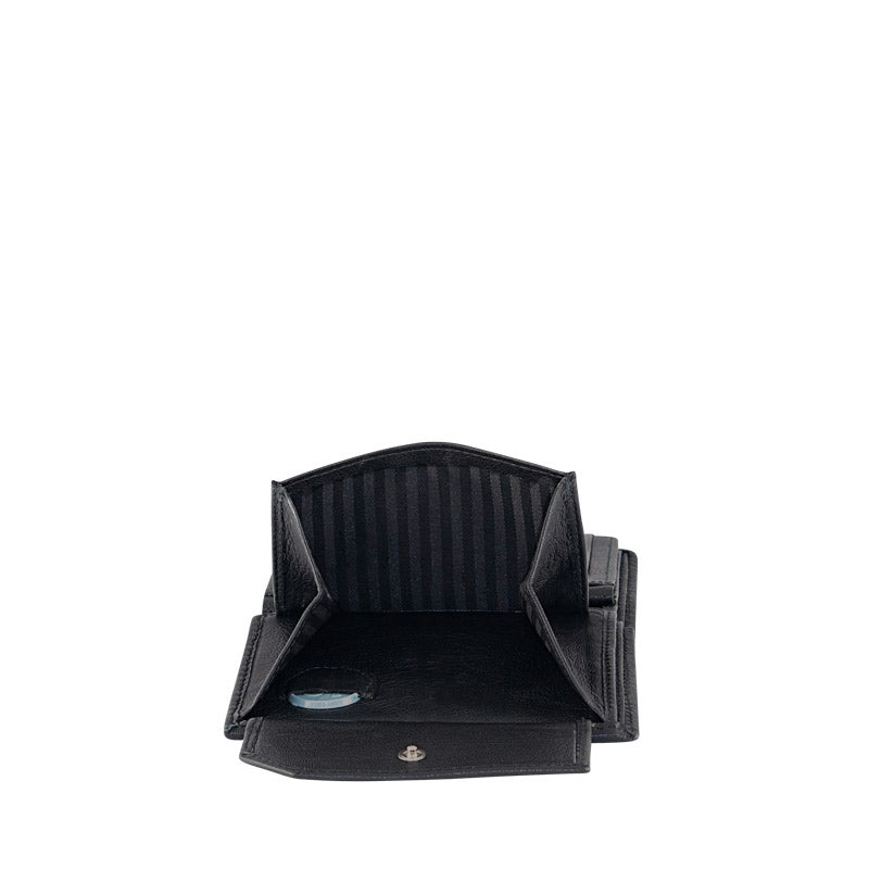 Leather wallet with RFID scan protection