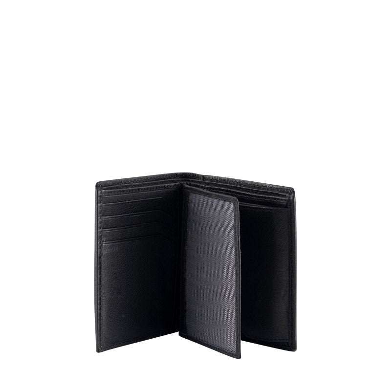 Leather wallet with RFID scan protection