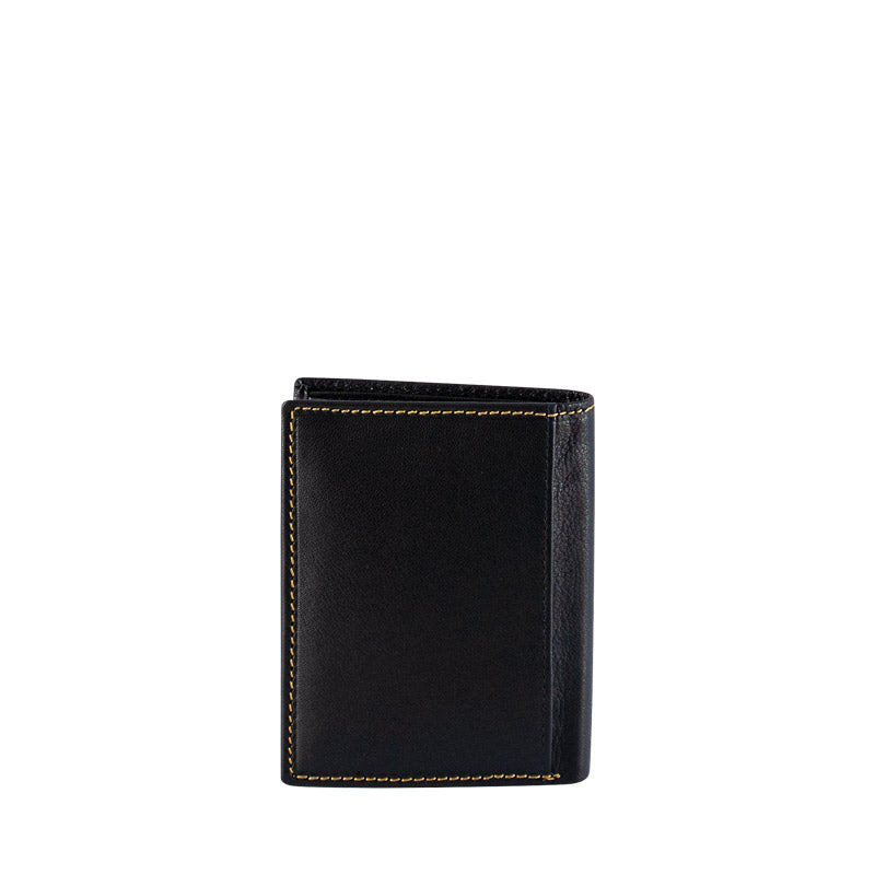 Leather wallet with RFID scan protection