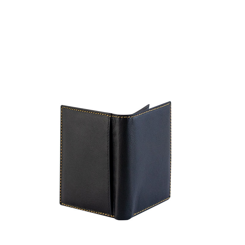 Leather wallet with RFID scan protection