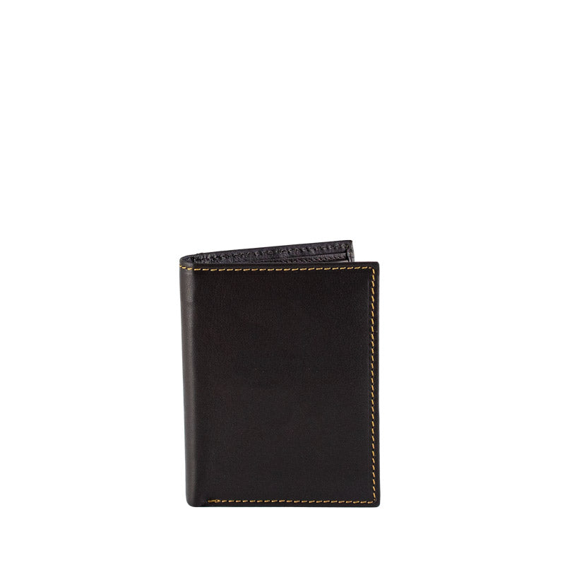 Leather wallet with RFID scan protection