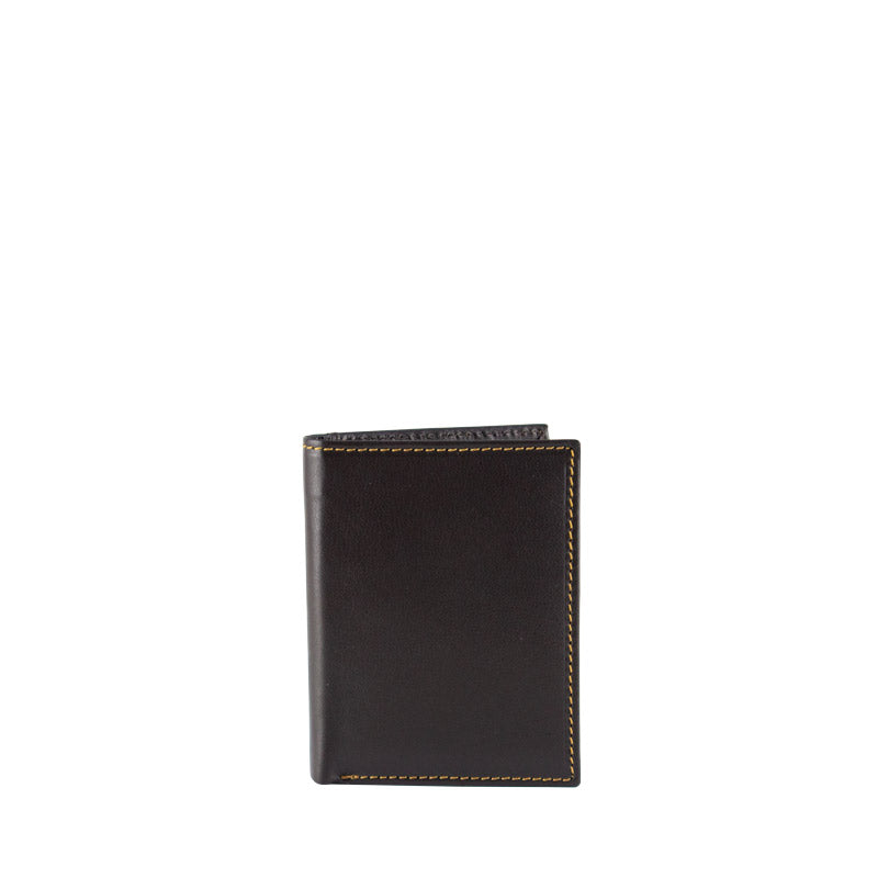 Leather wallet with RFID scan protection