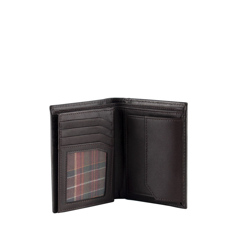 Leather wallet with RFID scan protection