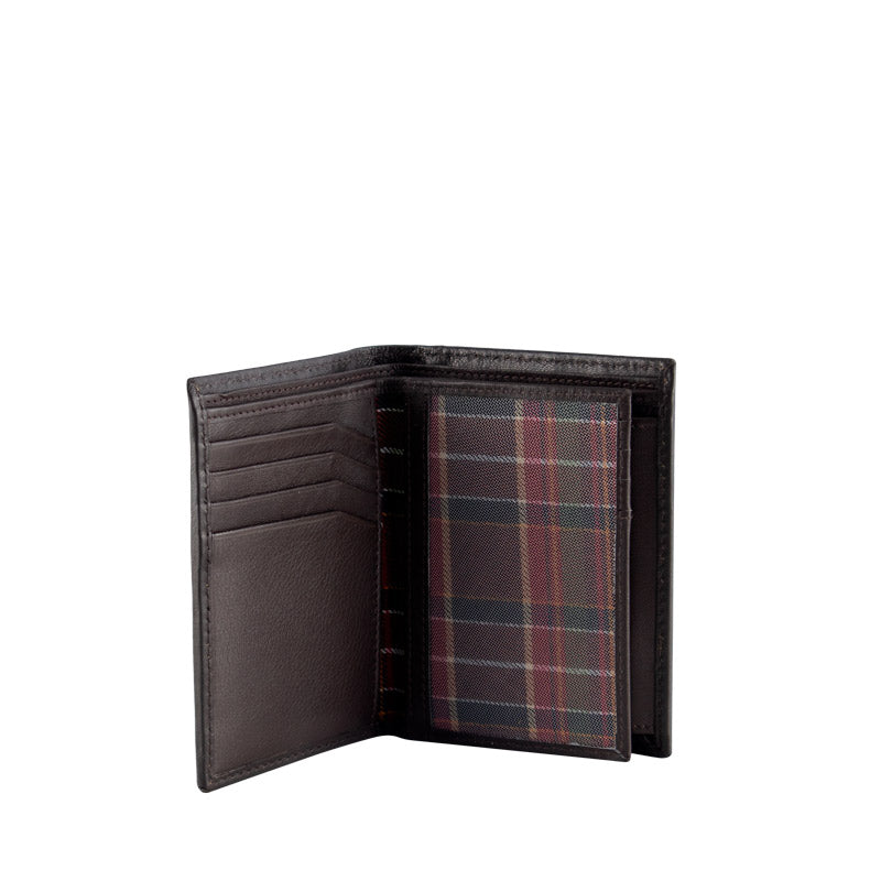 Leather wallet with RFID scan protection