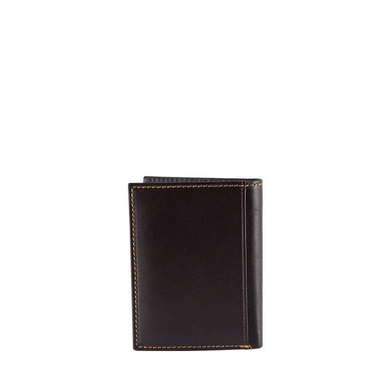 Leather wallet with RFID scan protection