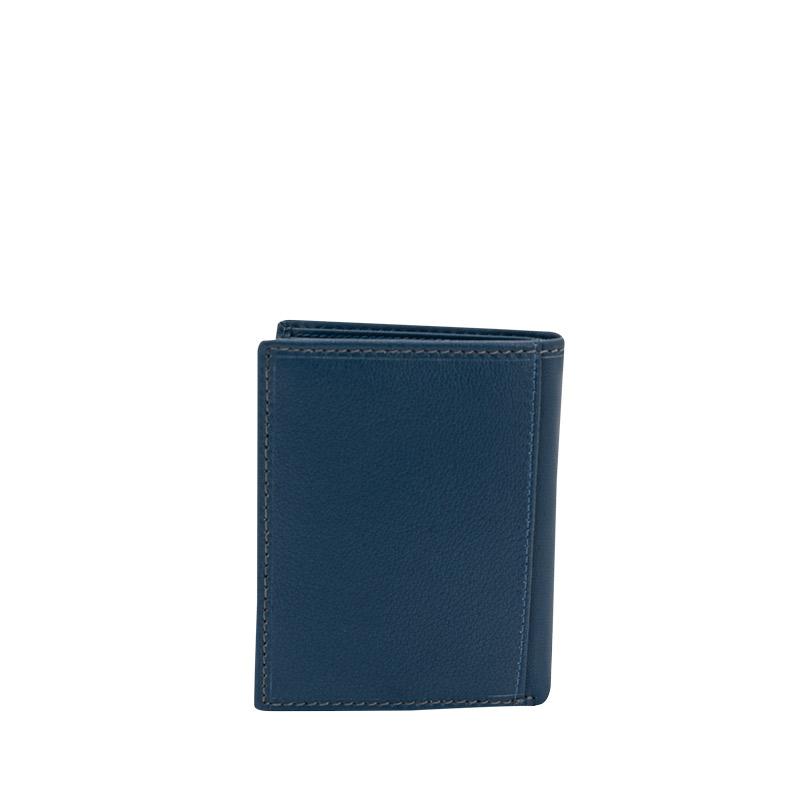 High end wallet HF Blue made of leather with RFID