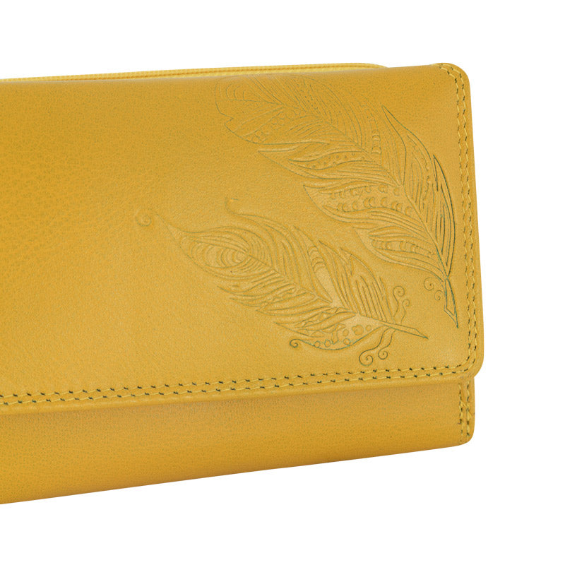 Boho women wallet leather rfid