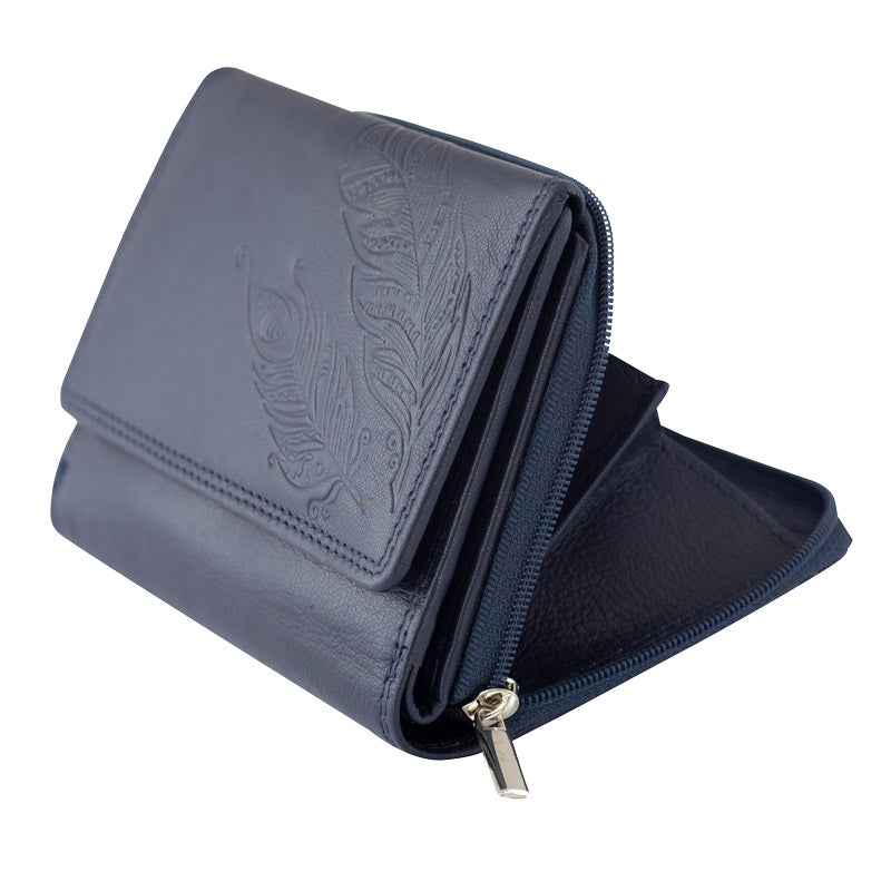 BOHO Damen Geldbörse Leder RFID