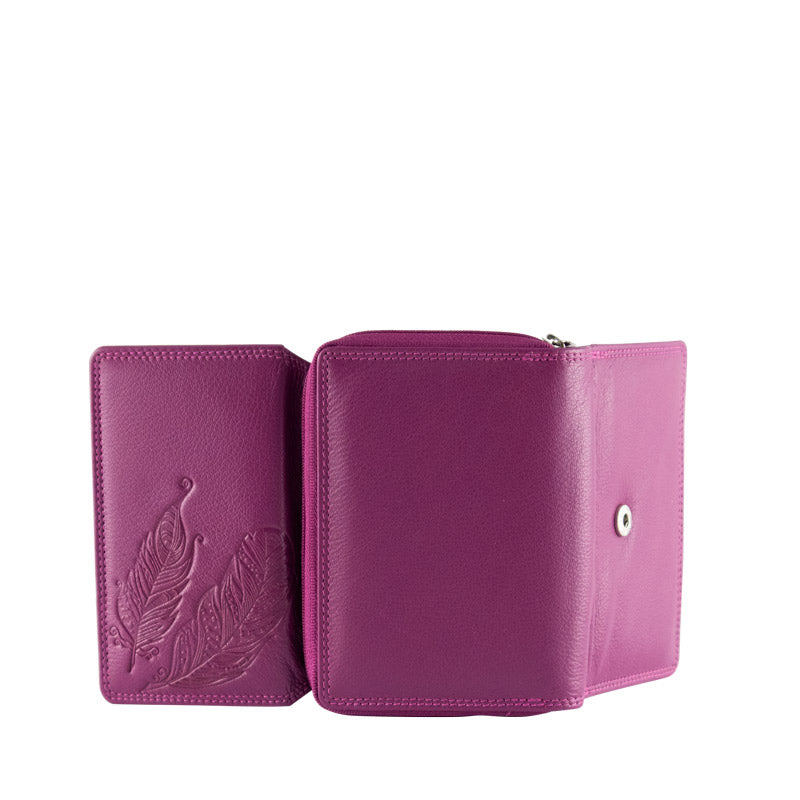 Boho women wallet leather rfid