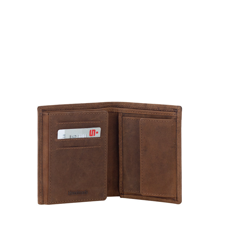 Vintage wallet men HF made of leather with RFID