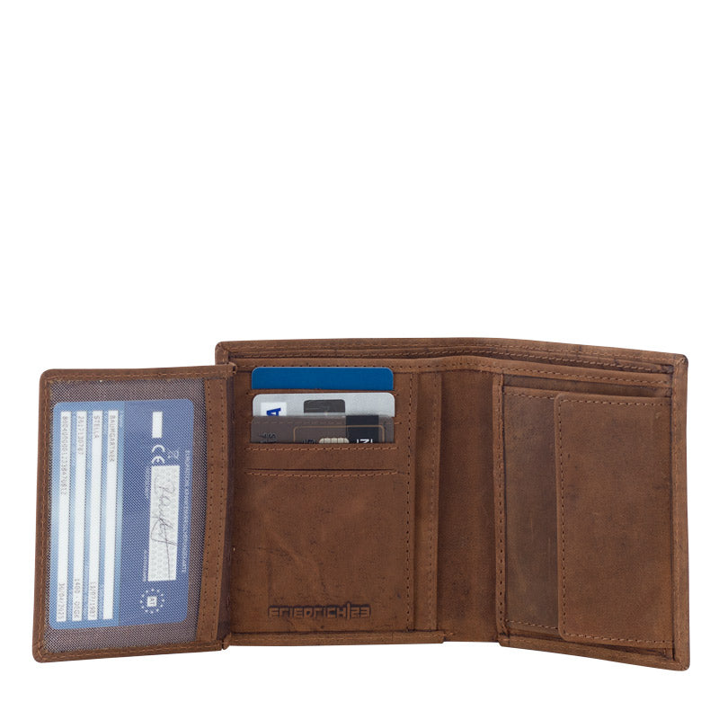 Vintage wallet men HF made of leather with RFID