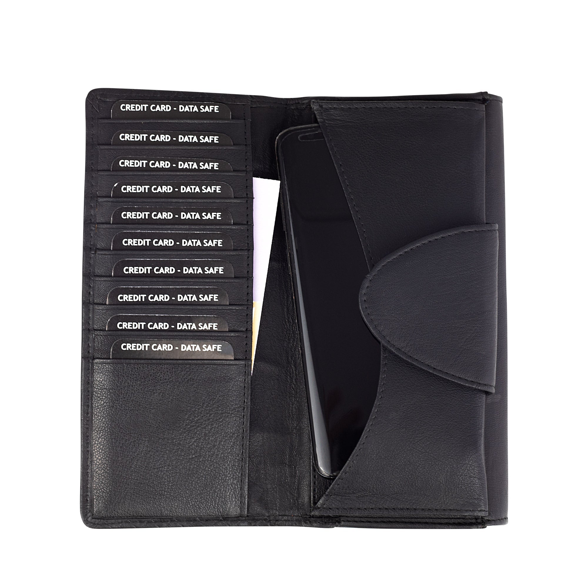 Cloe wallet women made of leather with cell phone compartment & RFID