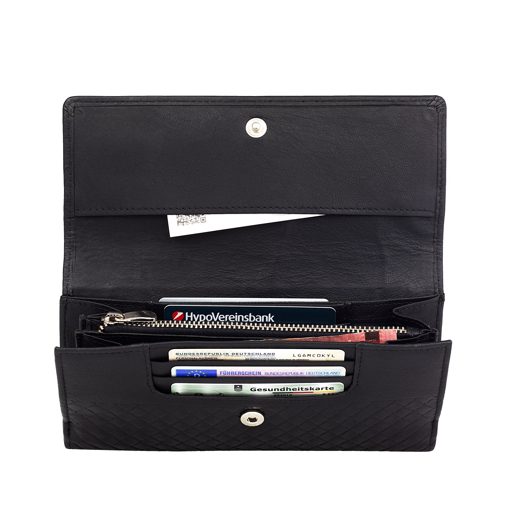 Cloe wallet women made of leather with cell phone compartment & RFID