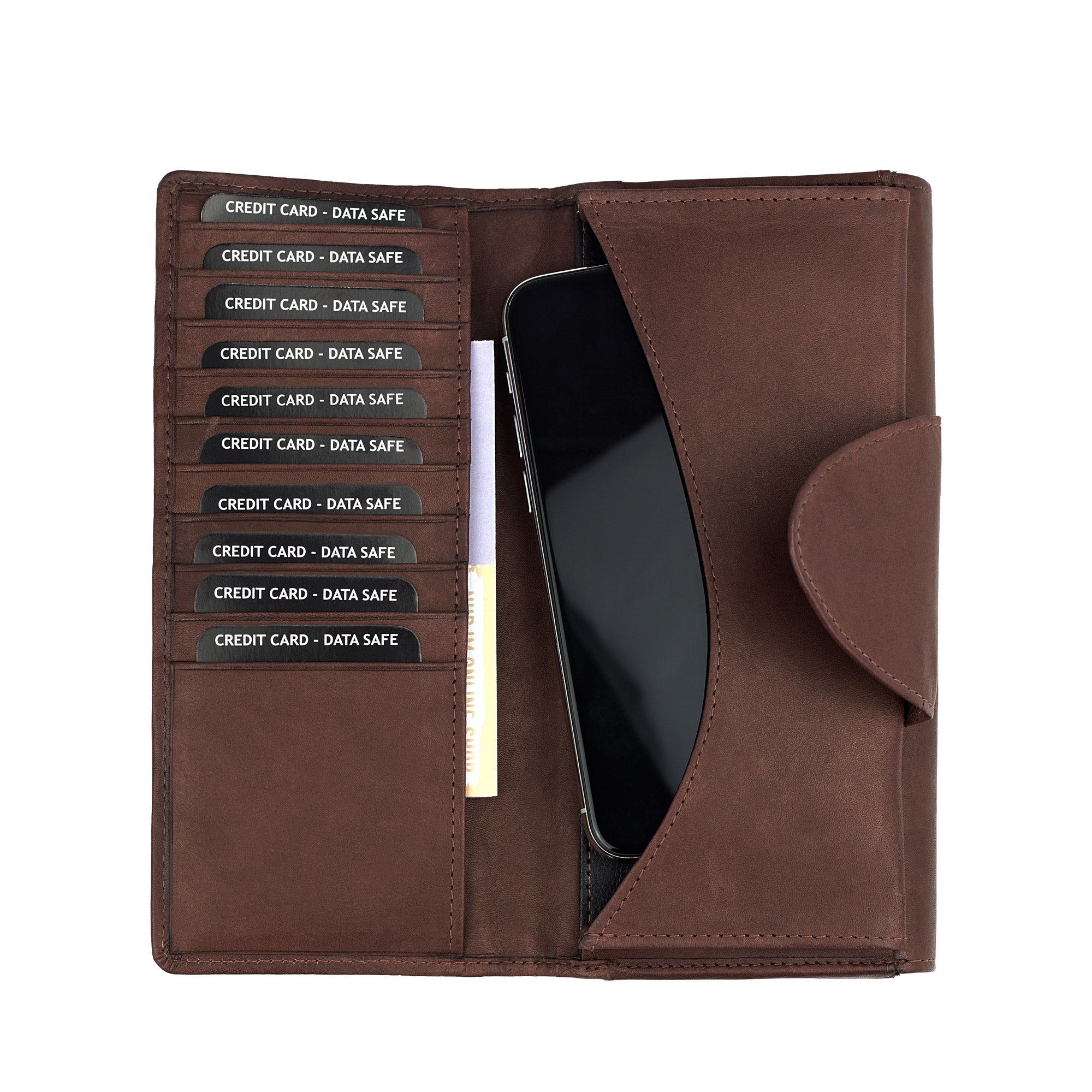 CLOE Geldbörse Damen aus Leder mit Handyfach & RFID