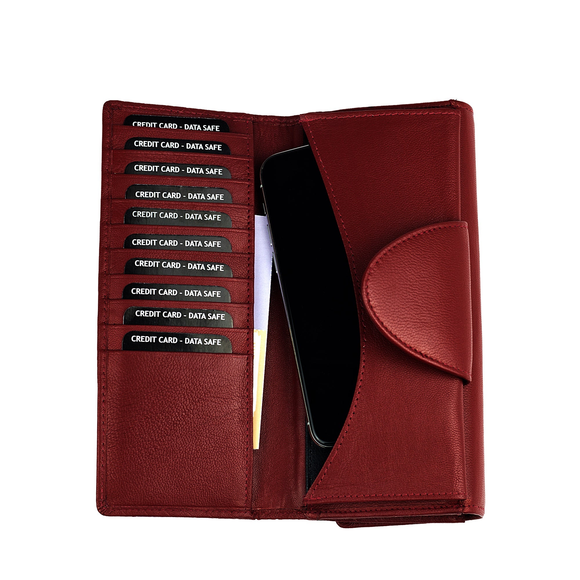 Cloe wallet women made of leather with cell phone compartment & RFID