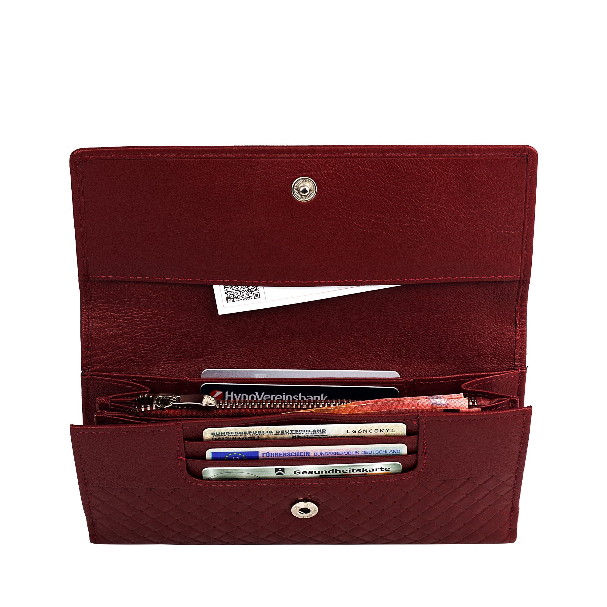 Cloe wallet women made of leather with cell phone compartment & RFID