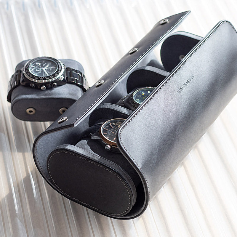 INFINITY Uhrenetui für 3 Uhren aus Leder