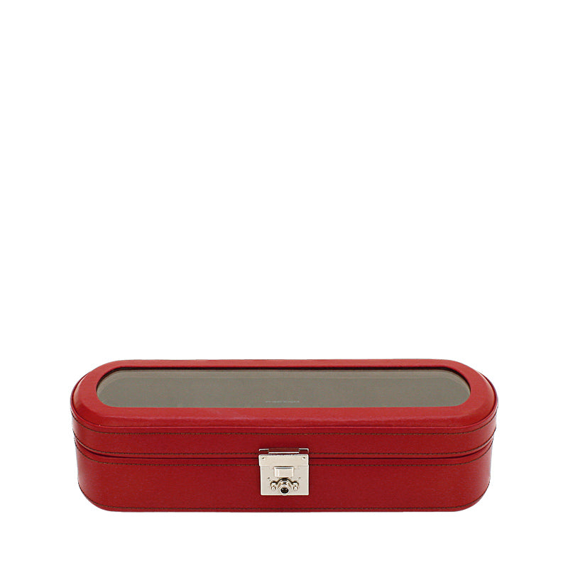 CORDOBA Uhrenbox für 5 Uhren aus Leder mit Glas