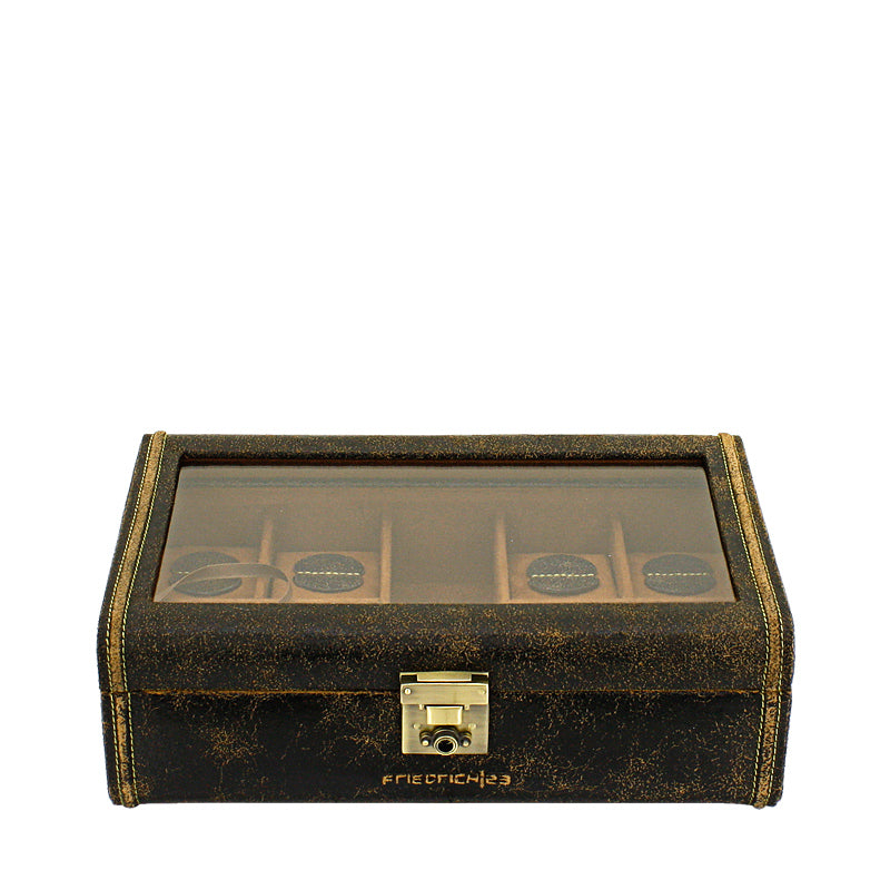 Cubano watch box made of leather for 8 watches