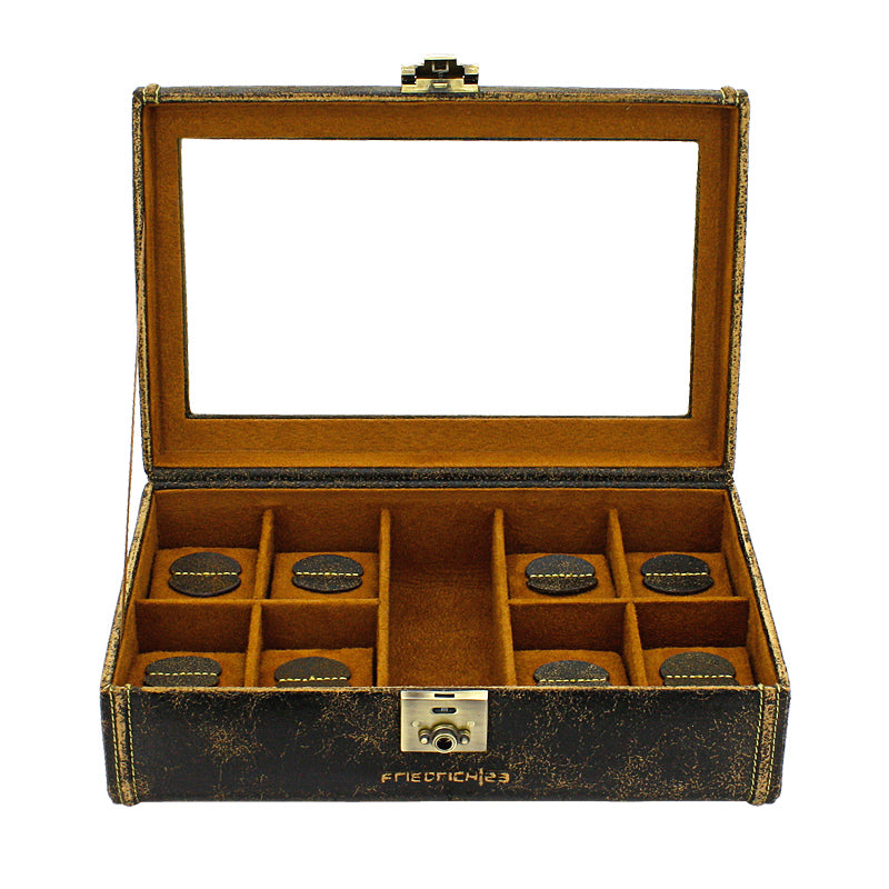Cubano watch box made of leather for 8 watches