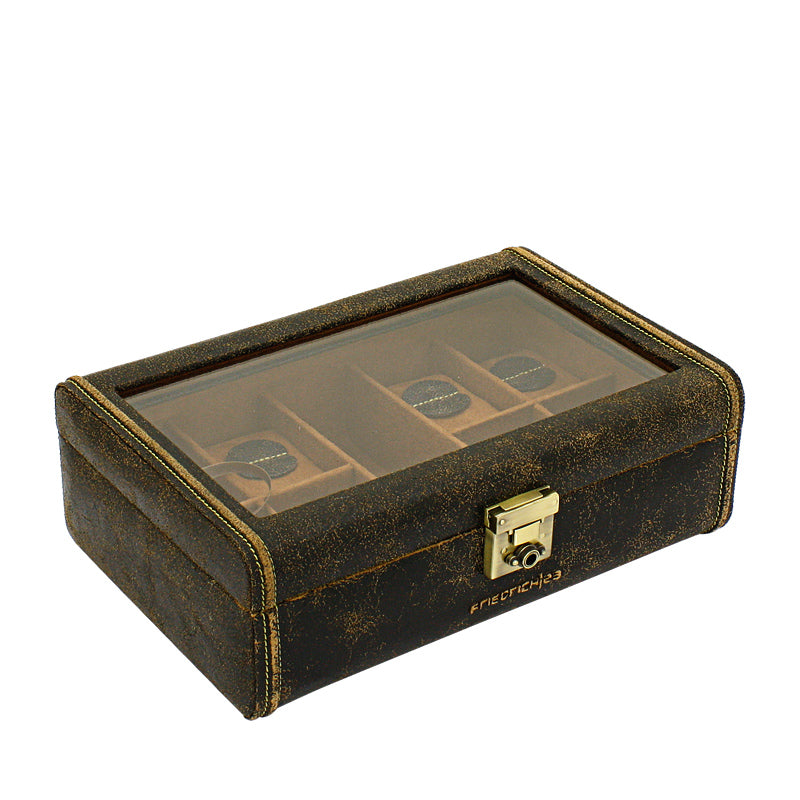 Cubano watch box made of leather for 8 watches