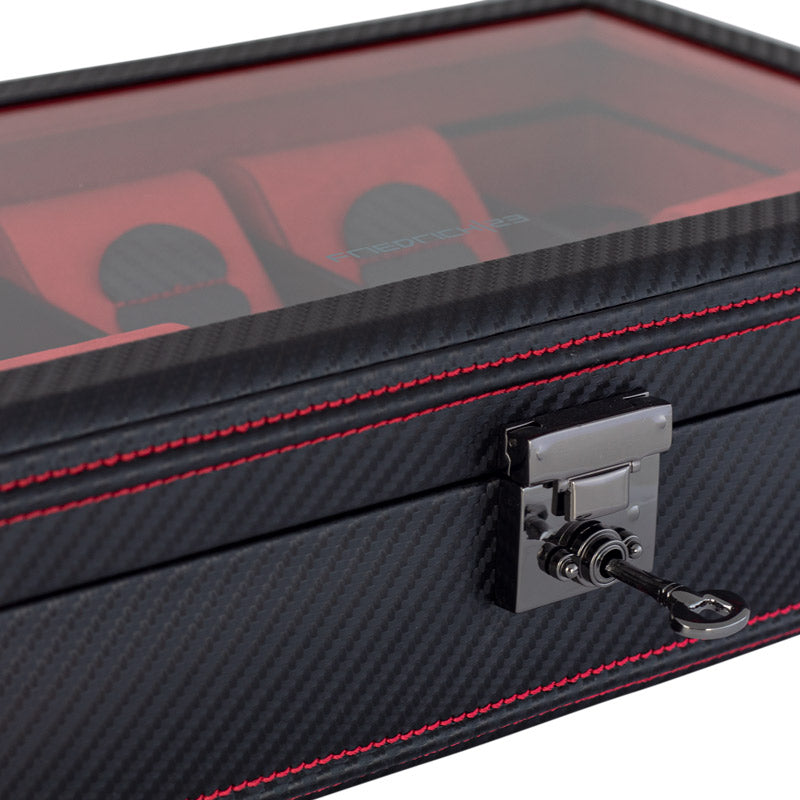 CARBON Uhrenbox für 10 Uhren (auch XXL Uhren)