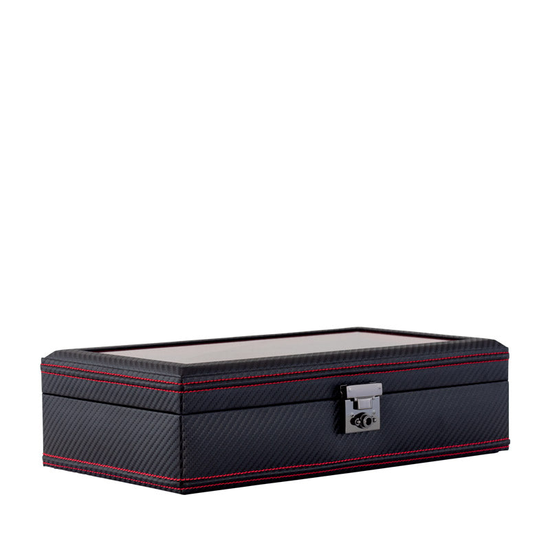 CARBON Uhrenbox für 10 Uhren (auch XXL Uhren)