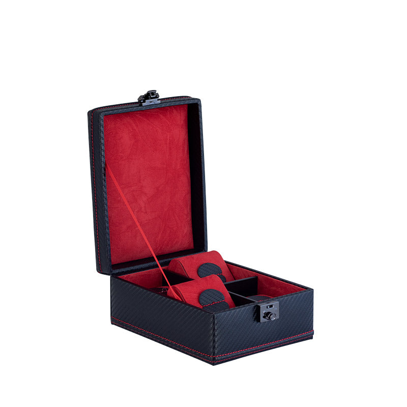 CARBON Uhrenbox für 4 Uhren (auch große Uhren)