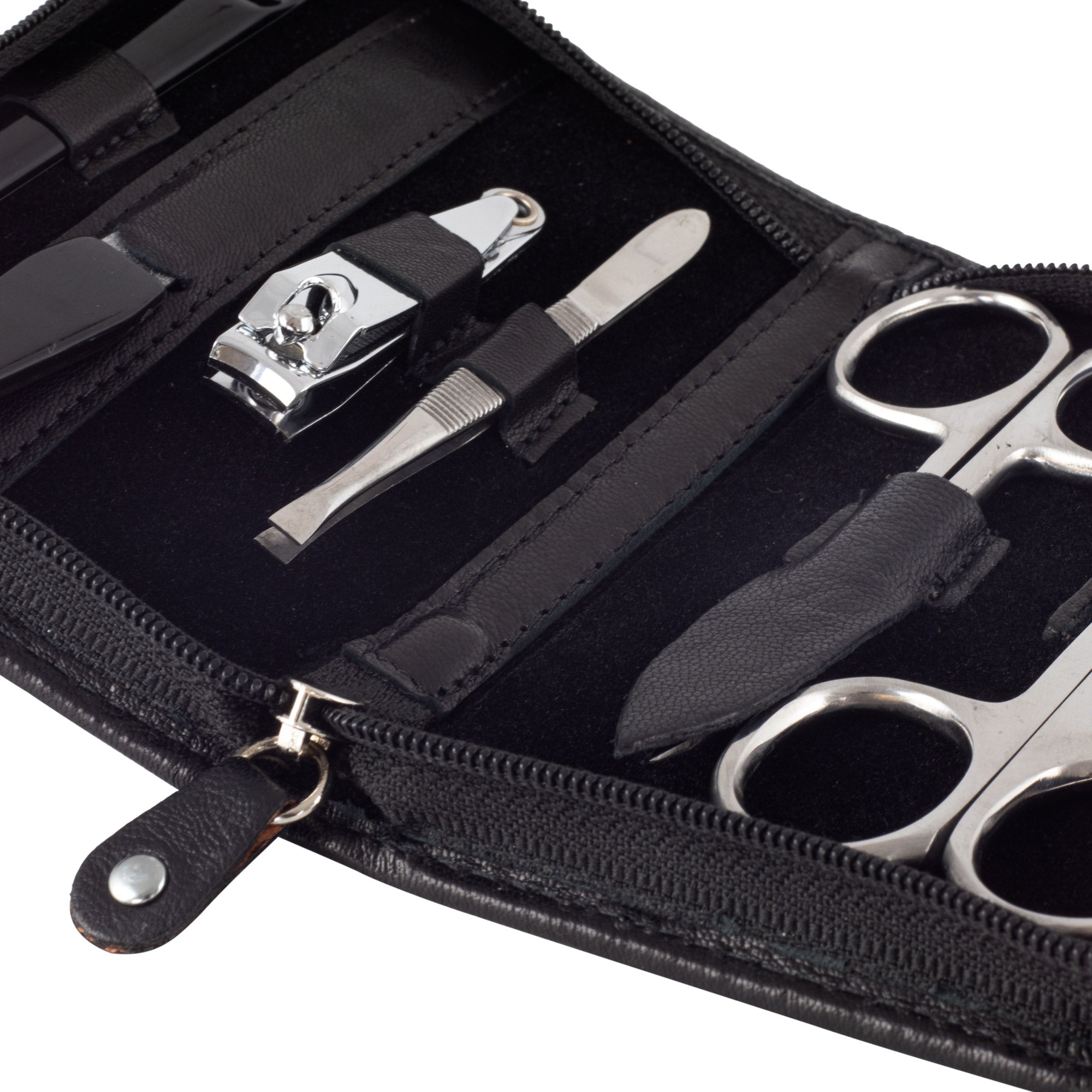 6 tlg. Maniküre-Set mit 2 Scheren und Nagelclip